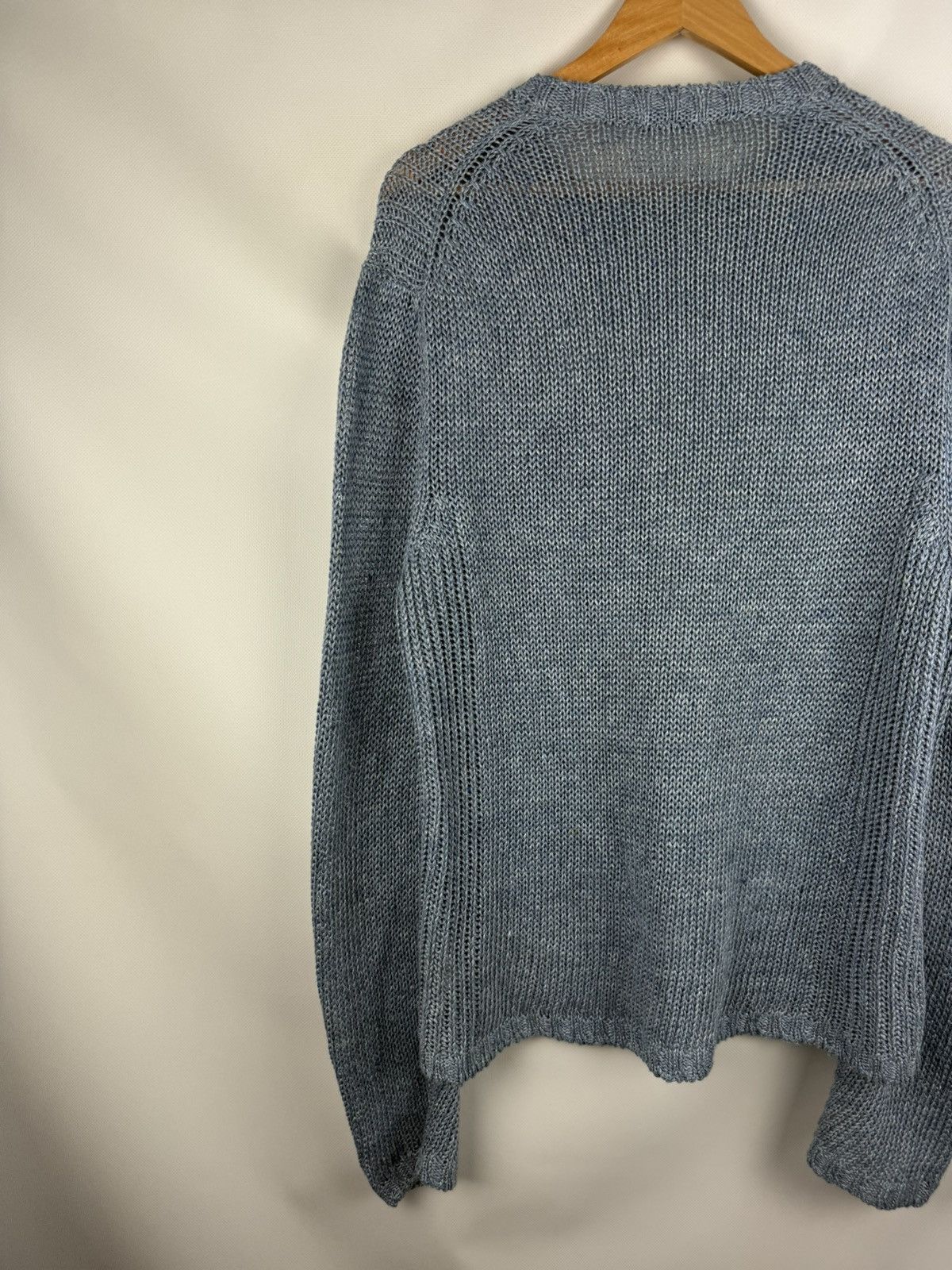 Cruciani Cruciani Men’s Linen Knitted Crewneck Sweater Pullover Size US L / EU 52-54 / 3 - 12 Thumbnail