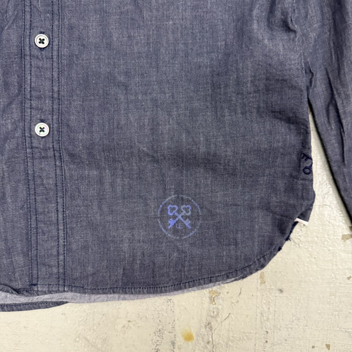 uniform experiment Uniform Experiment Raw Denim Button Up Shirt Size US S / EU 44-46 / 1 - 2 Thumbnail
