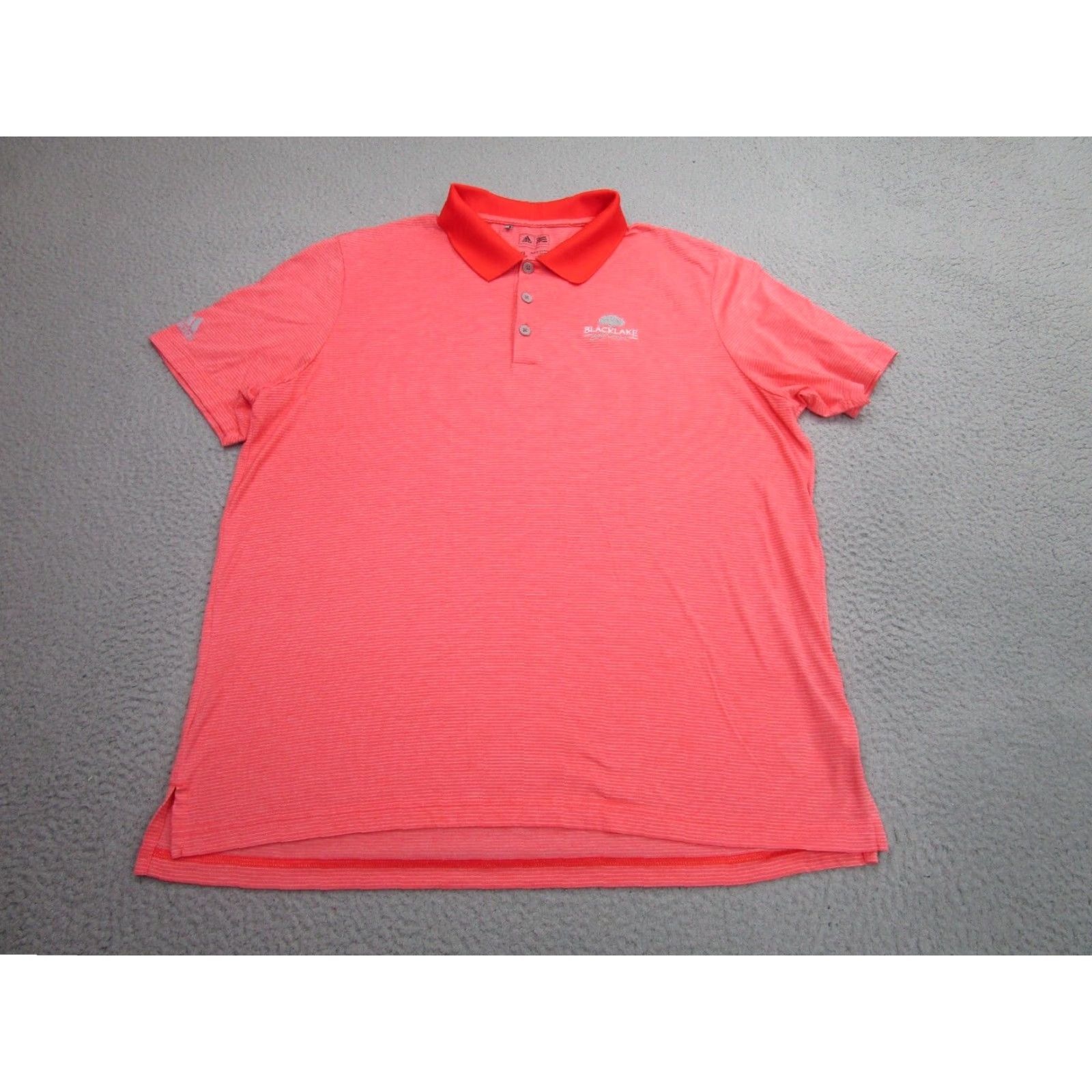 Adidas Adidas Polo Shirt Men XL Red Black Red Orange Striped Golf Resort Course Polo Shirt Adidas Golf Size US XL / EU 56 / 4 - 2 Thumbnail