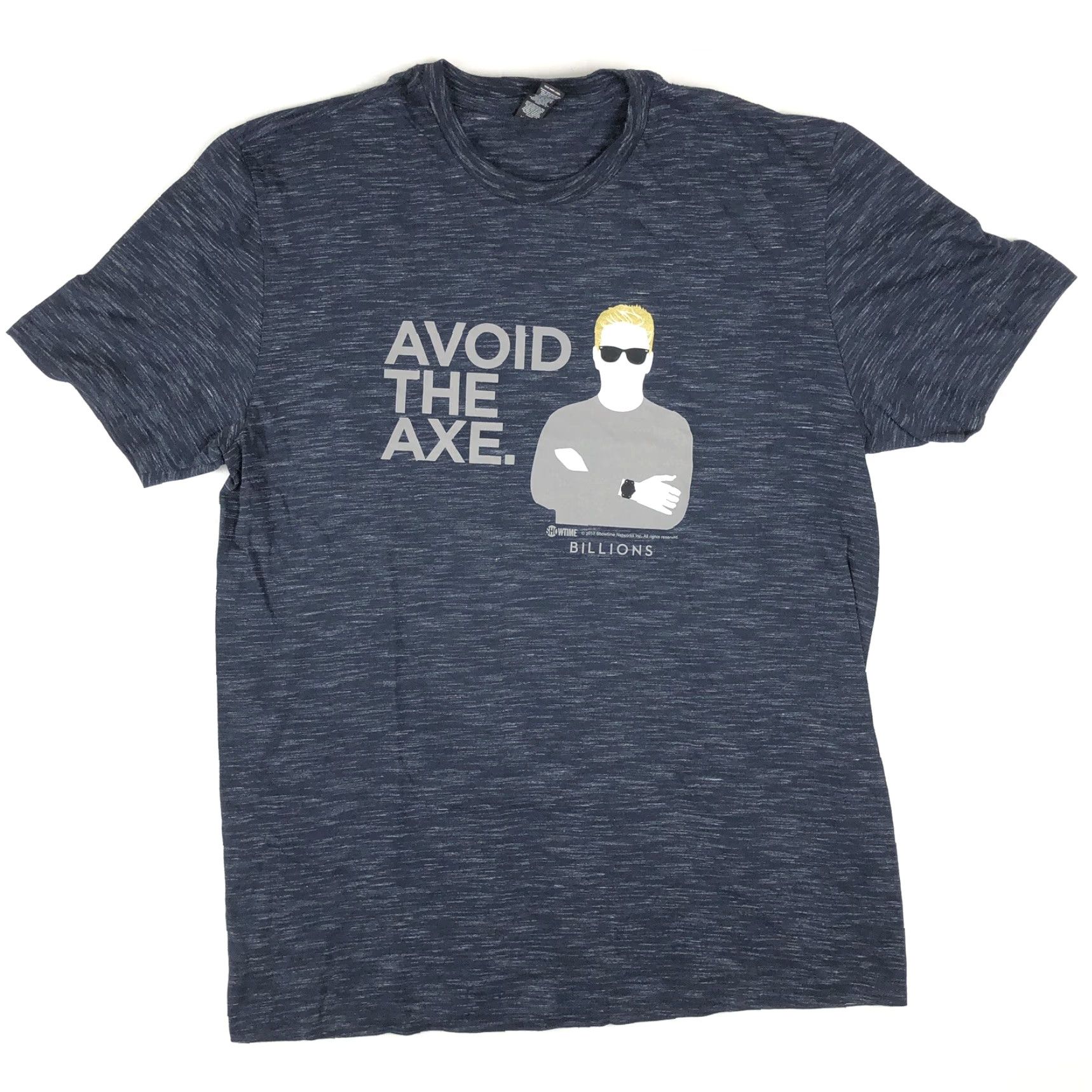 Vintage BILLIONS Shirt Men Small Navy Blue Tee T Avoid The Axe Showtime TV Show Promo Adult Size US S / EU 44-46 / 1 - 2 Thumbnail