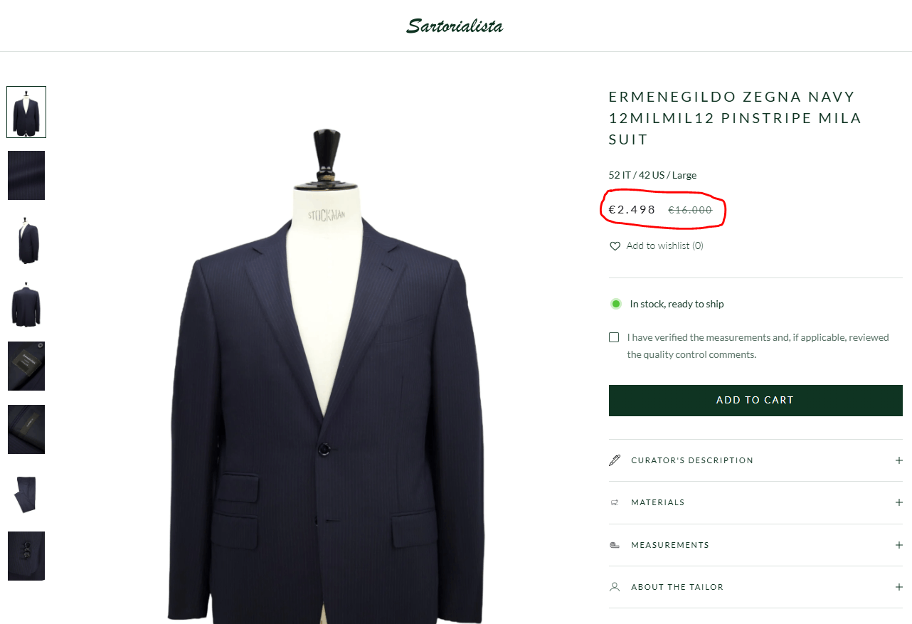 Ermenegildo Zegna RRP €2.500 Emenegildo Zegna "Mila" Abito Suit Wool Check Size 46R - 2 Thumbnail
