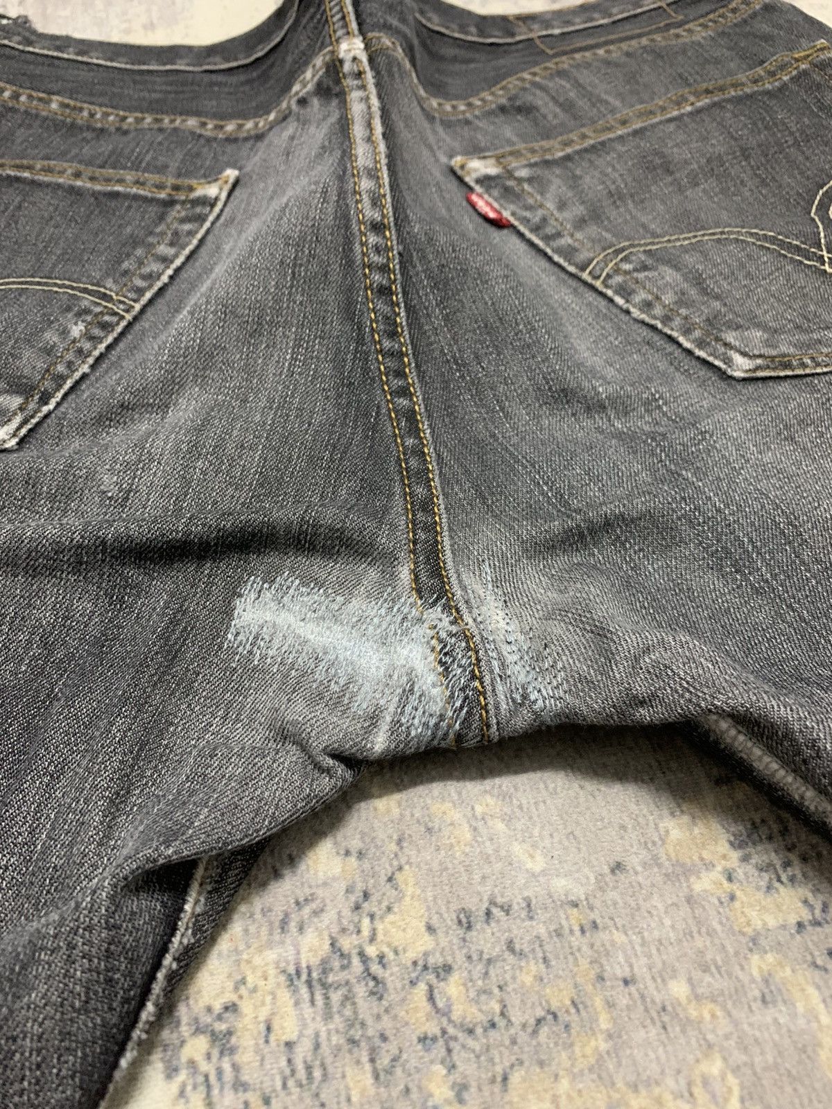 Levi's Vintage Y2K Levis 501 Distressed Black Jeans W36x30 Size US 36 / EU 52 - 10 Thumbnail