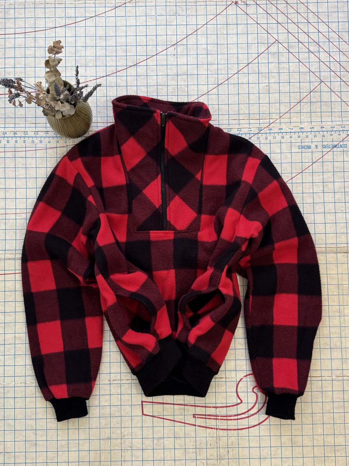 St. Johns Bay Vintage St. Johns Bay 1/4 Zip Buffalo Plaid Fleece Mens Larg Size US L / EU 52-54 / 3 - 4 Thumbnail
