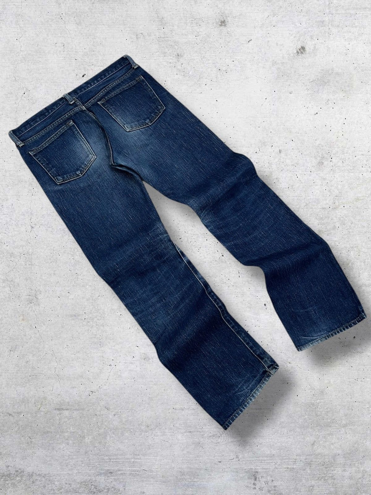 Beauty Beast VINTAGE GREEN 90S JAPAN DESIGNER SELVEDGE INDIGO ROCK DENIM Size US 32 / EU 48 - 10 Thumbnail