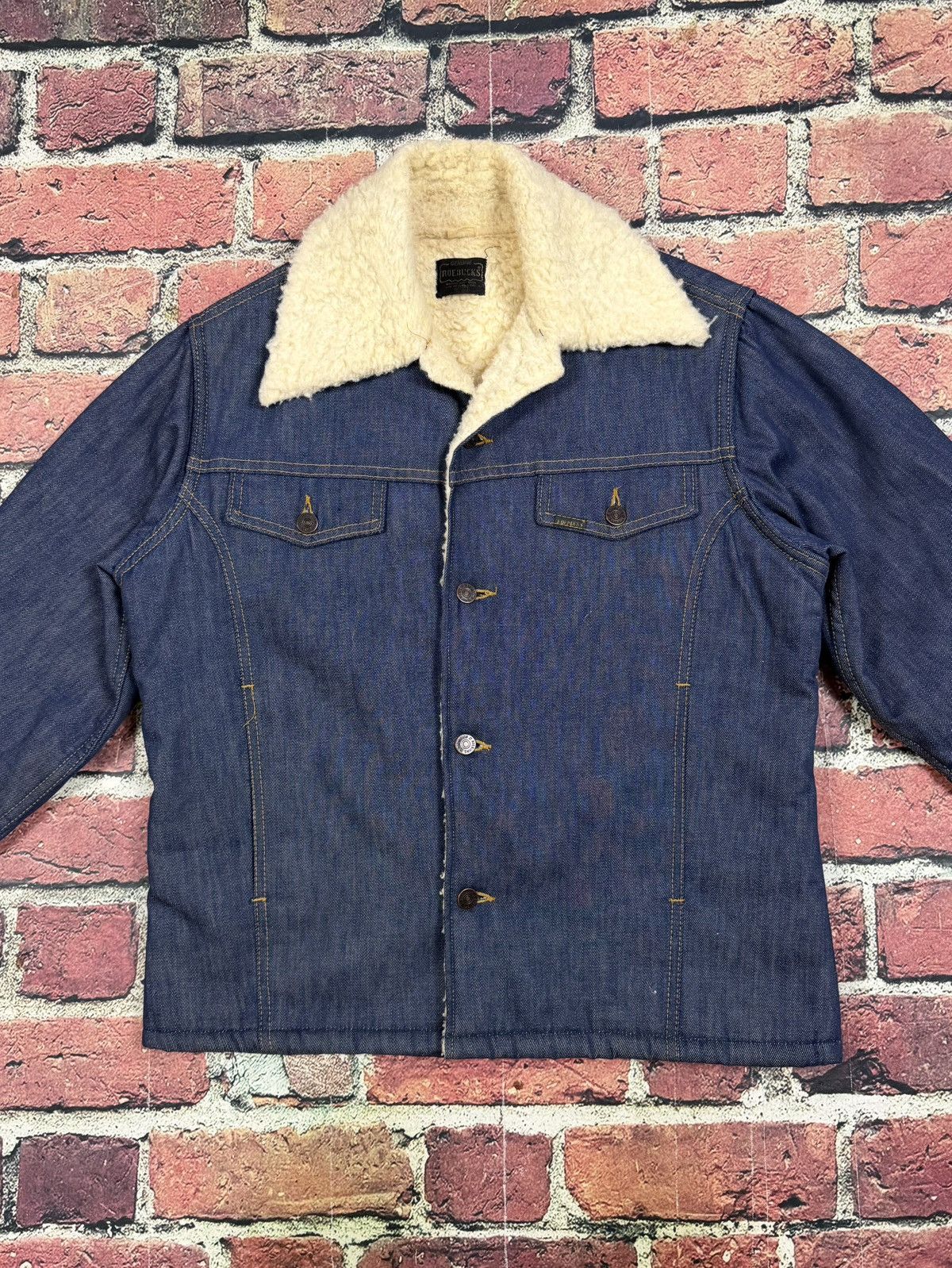 Sears Vintage Roebucks Sears Denim Trucker Jacket Sherpa Lined Size US M / EU 48-50 / 2 - 3 Thumbnail