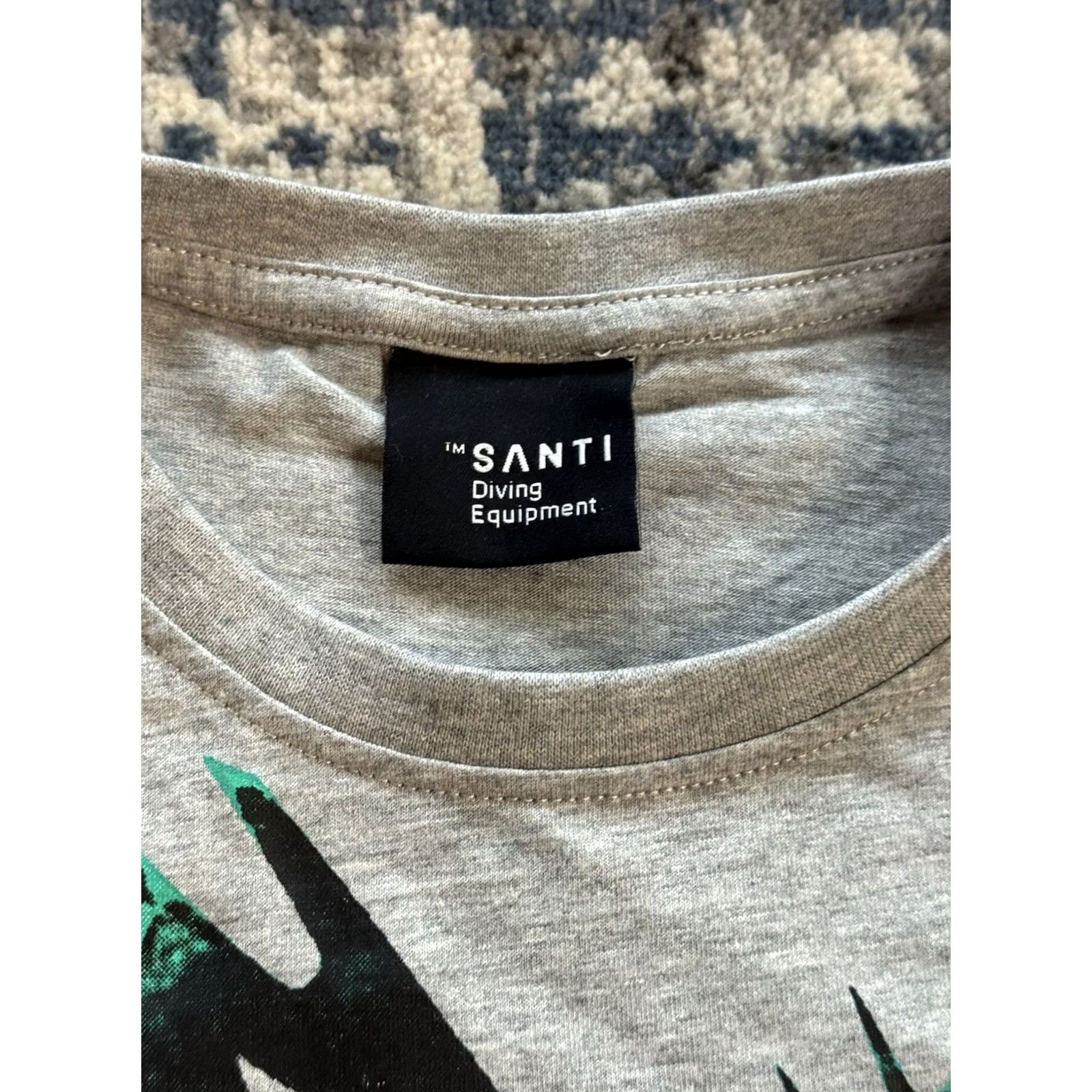 Equipment Santi T-Shirt Shirt Men Sz S Gray Ocean Life Beach Diving Classic Fish Logo Graphic Print Size US S / EU 44-46 / 1 - 6 Thumbnail