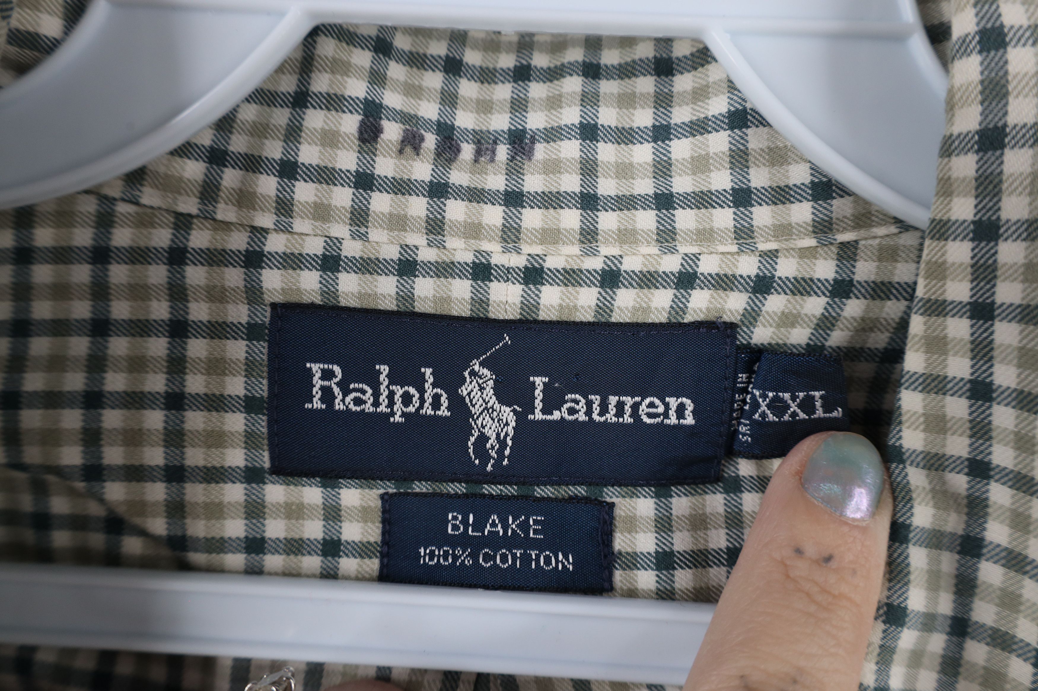 Ralph Lauren × Vintage Vintage 90s Ralph Lauren Collared Button Down Shirt Plaid Size US XXL / EU 58 / 5 - 5 Thumbnail