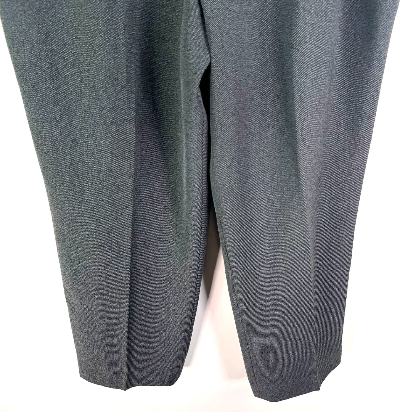 Vintage Larry Levine Dress Pants Womens 14 Gray 32X28 Poly Blend Knit Stretch Formal Casual City Vintage Size 36" / US 14 / IT 50 - 3 Thumbnail