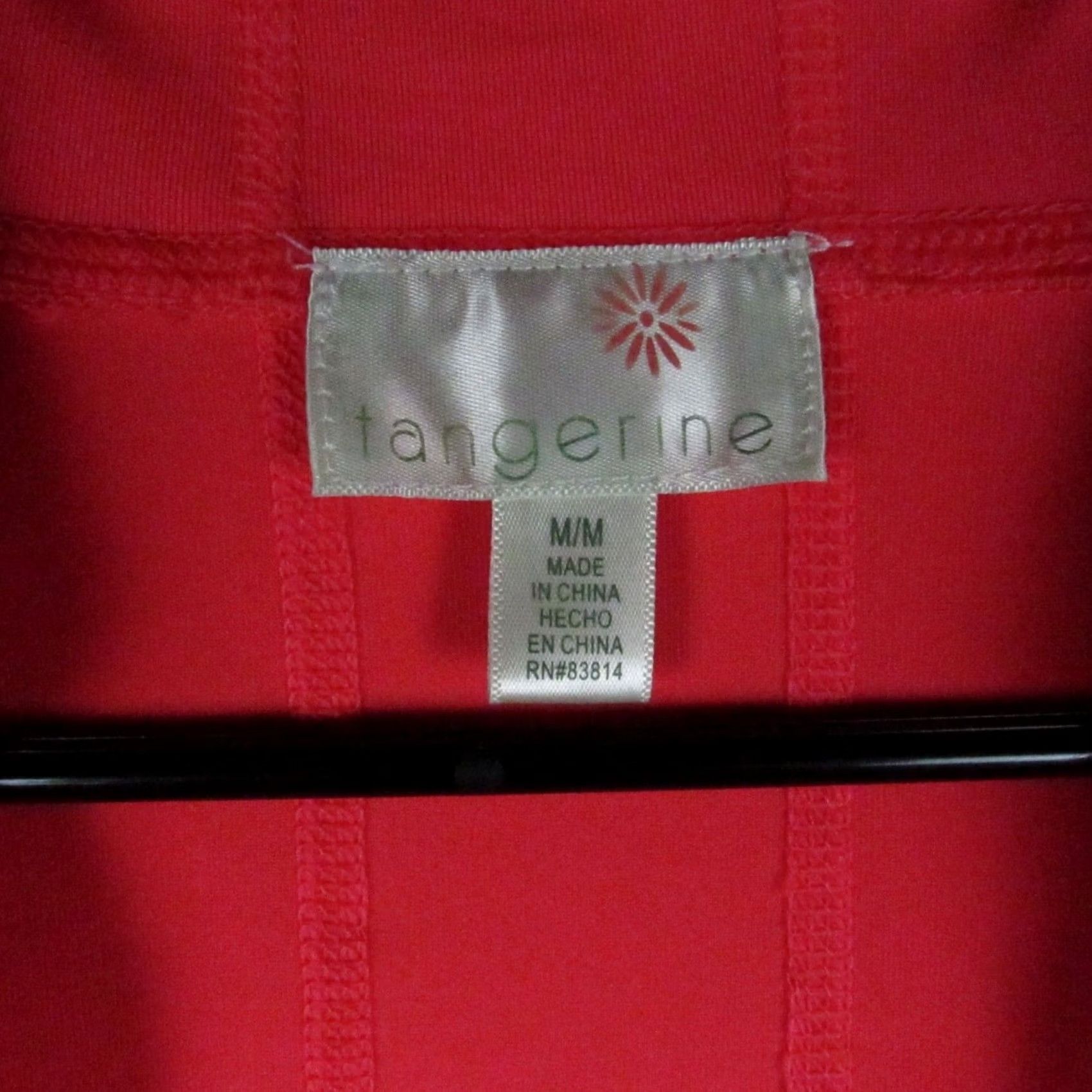 Vintage Tangerine Womens Activewear Jacket Medium Red Full Zip Pockets Athletic Track Jacket Size M / US 6-8 / IT 42-44 - 3 Thumbnail