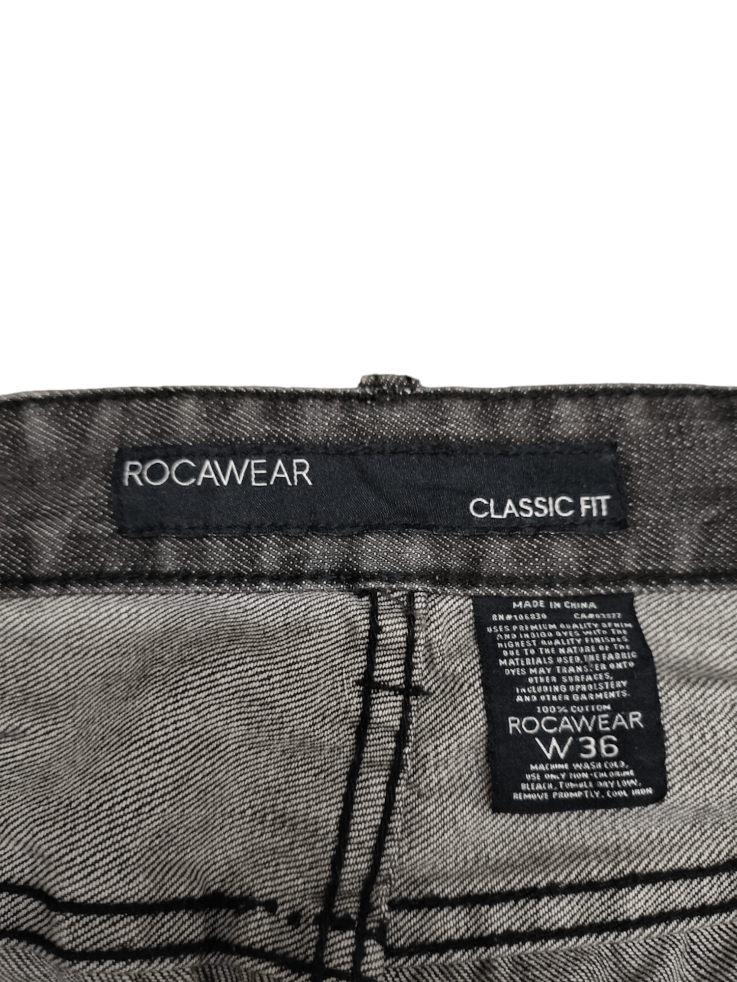 Rocawear Baggy Jeans Rocawear Distress Denim Wide Leg Classic Fit Y2k Size US 36 / EU 52 - 8 Thumbnail