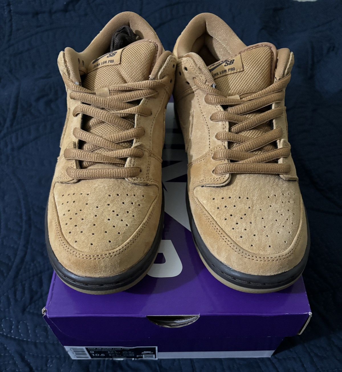 image of 2023 Nike Dunk Low Pro Sb Wheat Mocha Men’S Us Size 9 Shoes in Beige, Men's