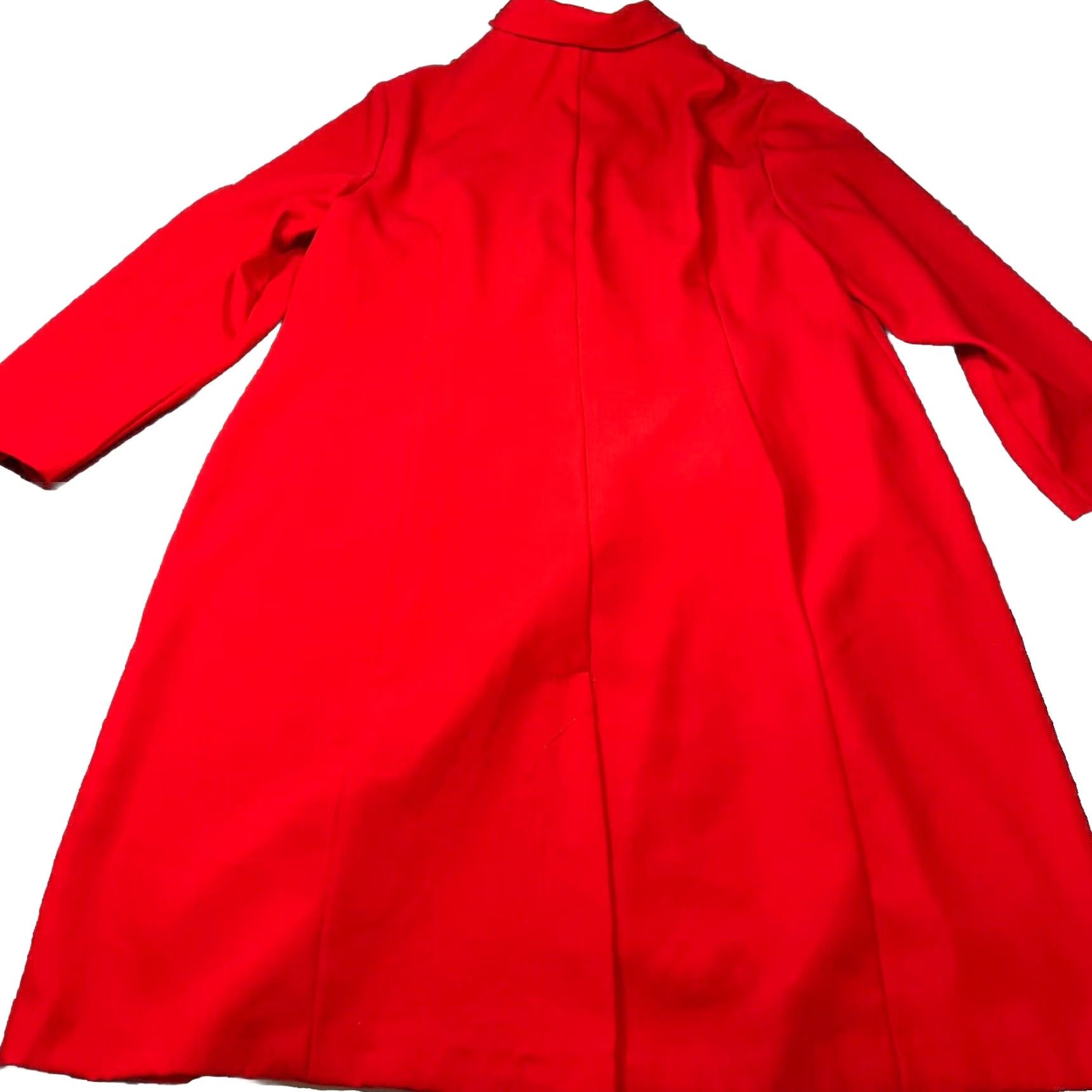 Vintage VIRGO WOMAN 2XL Long Red Button Jacket Duster Zebra Print Lining Trench Coat Unisex Adults Size XXL / US 16-18 / IT 52-54 - 4 Thumbnail