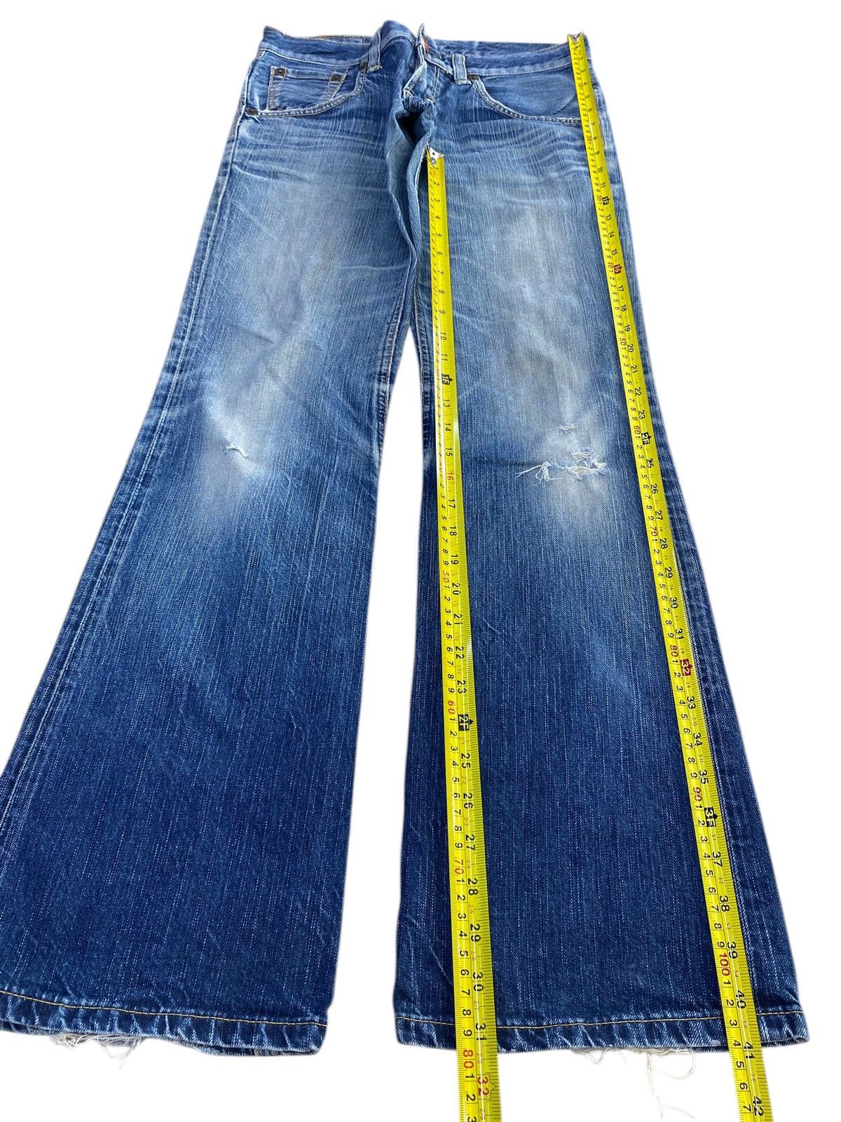 Edwin Edwin Blue Trip Whiskers Faded Wash Style Bootcut Jeans Size US 30 / EU 46 - 7 Thumbnail