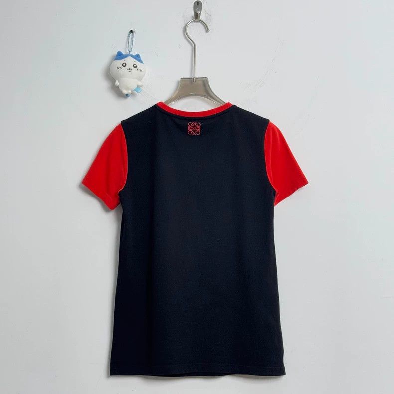 Loewe LOEWE Black and red stitching embroidered logo short sleev Size S / US 4 / IT 40 - 3 Thumbnail