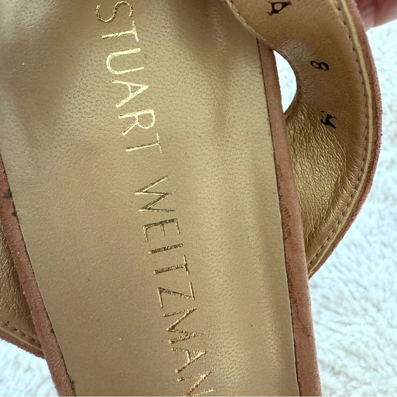 Stuart Weitzman Stuart Weitzman suede heels women sandals size 8 US 395$ Size US 8 / IT 38 - 2 Thumbnail