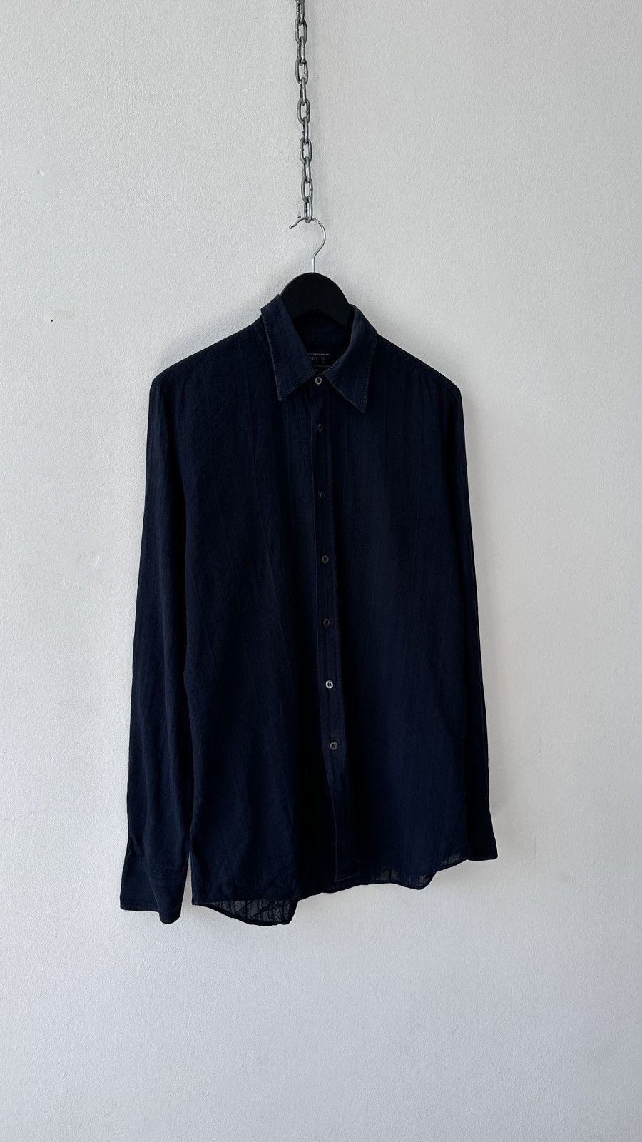 Prada ⁠PRADA Textured Jacquard Cotton Long Sleeve Shirt Size M Size US M / EU 48-50 / 2 - 3 Thumbnail