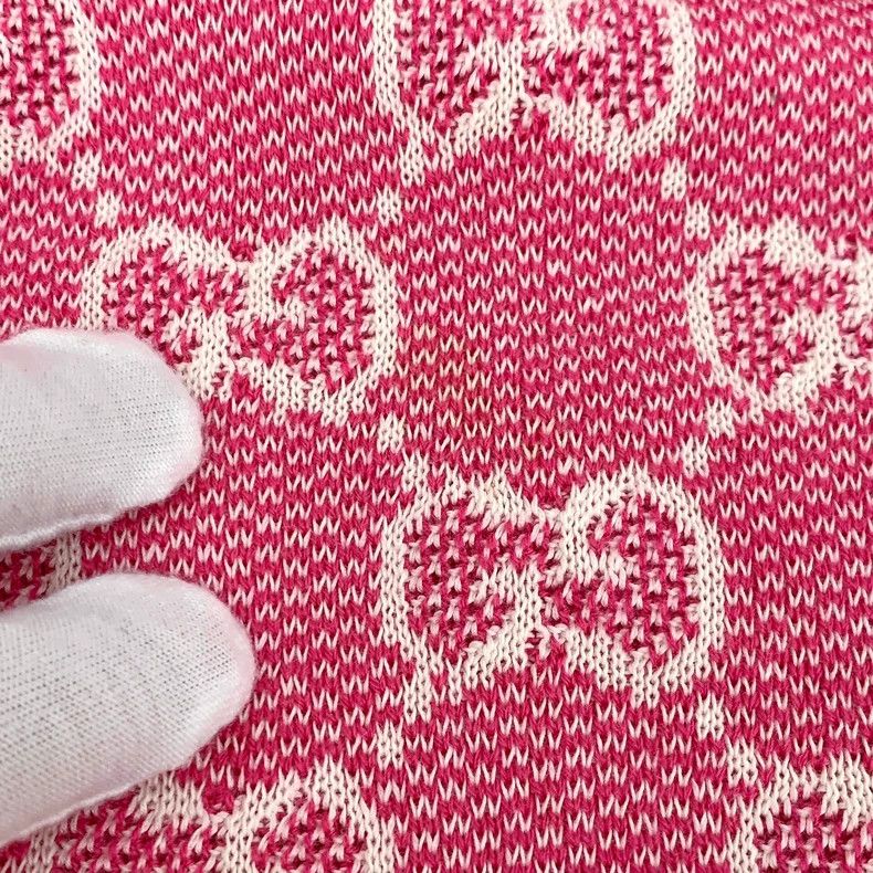 Gucci Gucci Pink logo jacquart full printed wool round neck shor Size XS / US 0-2 / IT 36-38 - 7 Thumbnail