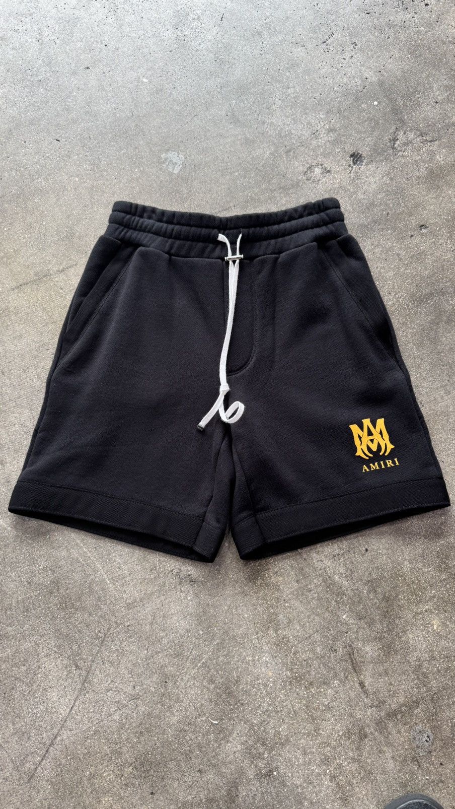 Amiri AMIRI JERSEY DRAWSTRING SHORTS - BLACK Size US 28 / EU 44 - 1 Thumbnail