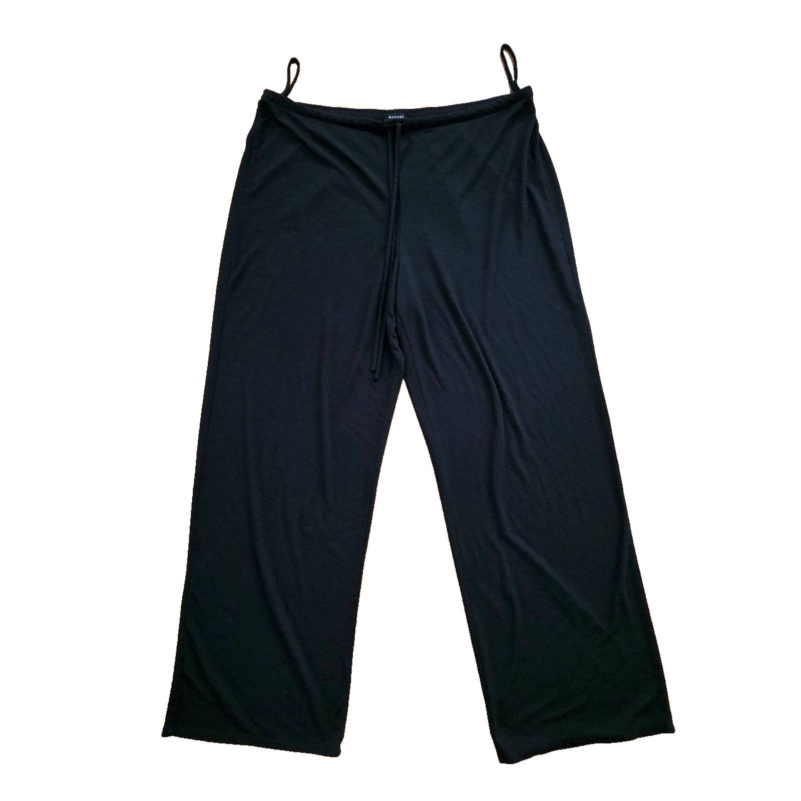 Modern Notoriety Natori Women's Black home wide leg Y2K Pants X-Large A001460 Size 32" / US 10 / IT 46 - 1 Thumbnail