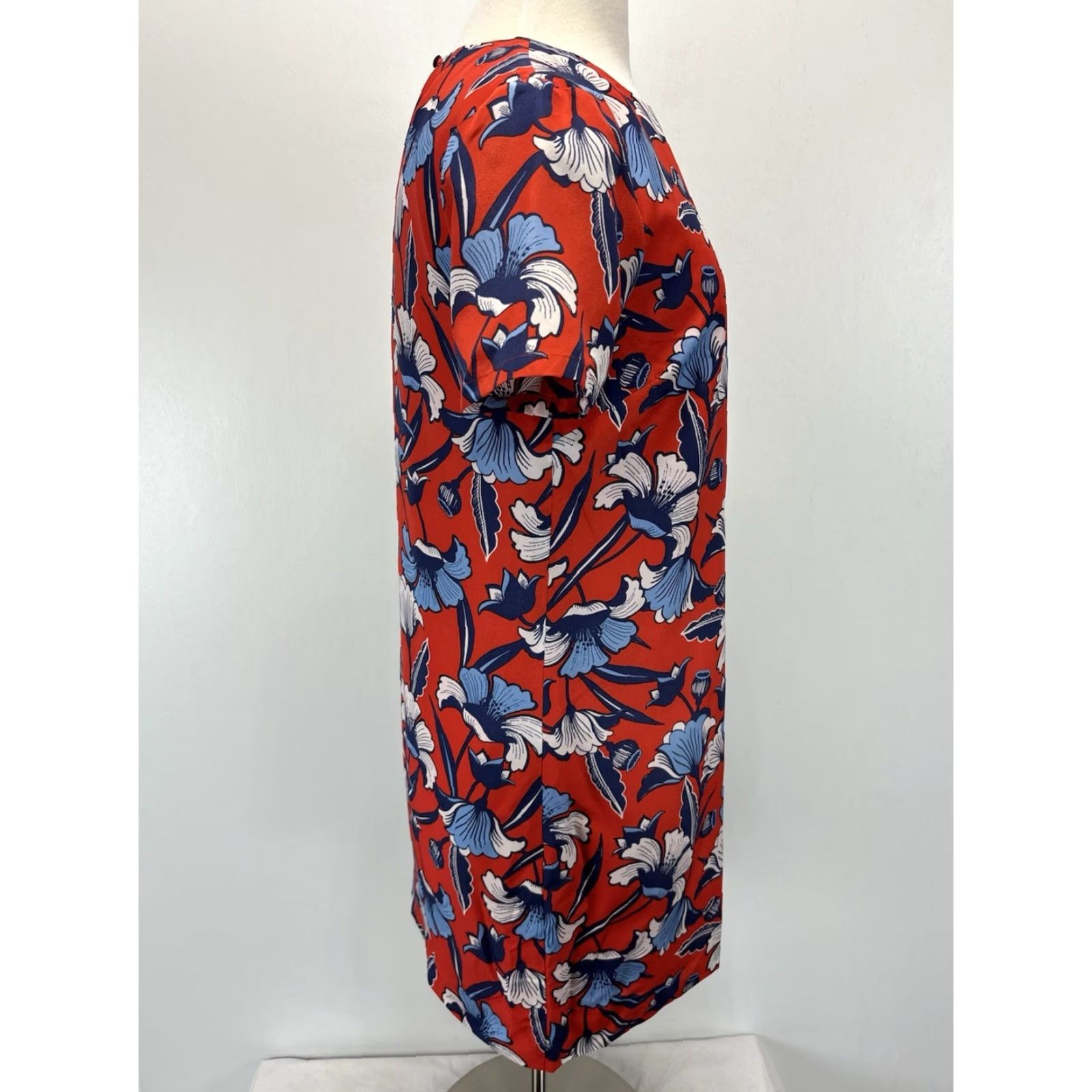 J.Crew J.CREW Floral Print Gallery Shift Dress Women Sz 6 Short Sleeve Multicolor Floral Casual Party Business Women Size 28" / US 6 / IT 42 - 4 Thumbnail