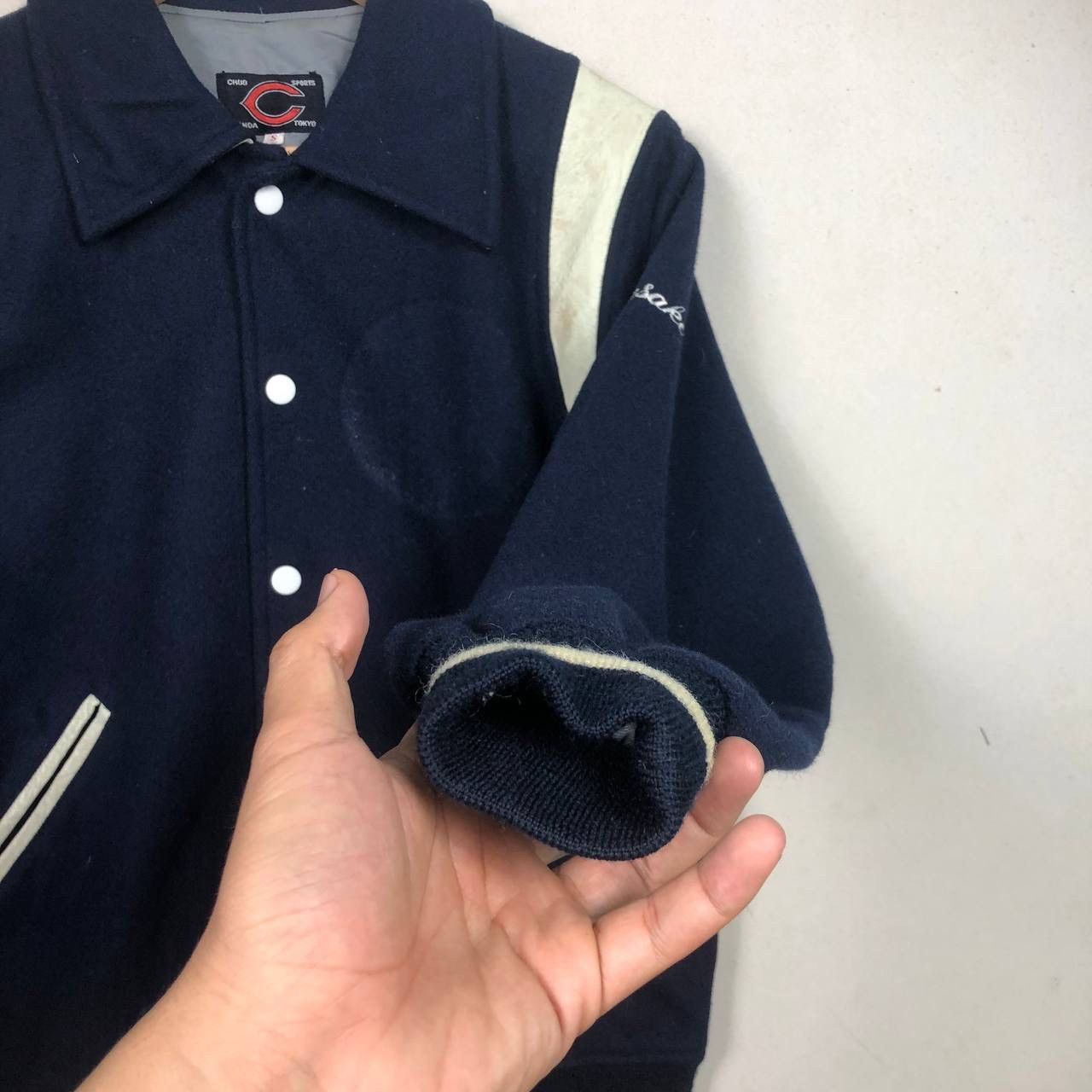 Japanese Brand Avant Garde Chug Wool Leather Varsity Teddy Jacket YSL Size US M / EU 48-50 / 2 - 6 Thumbnail