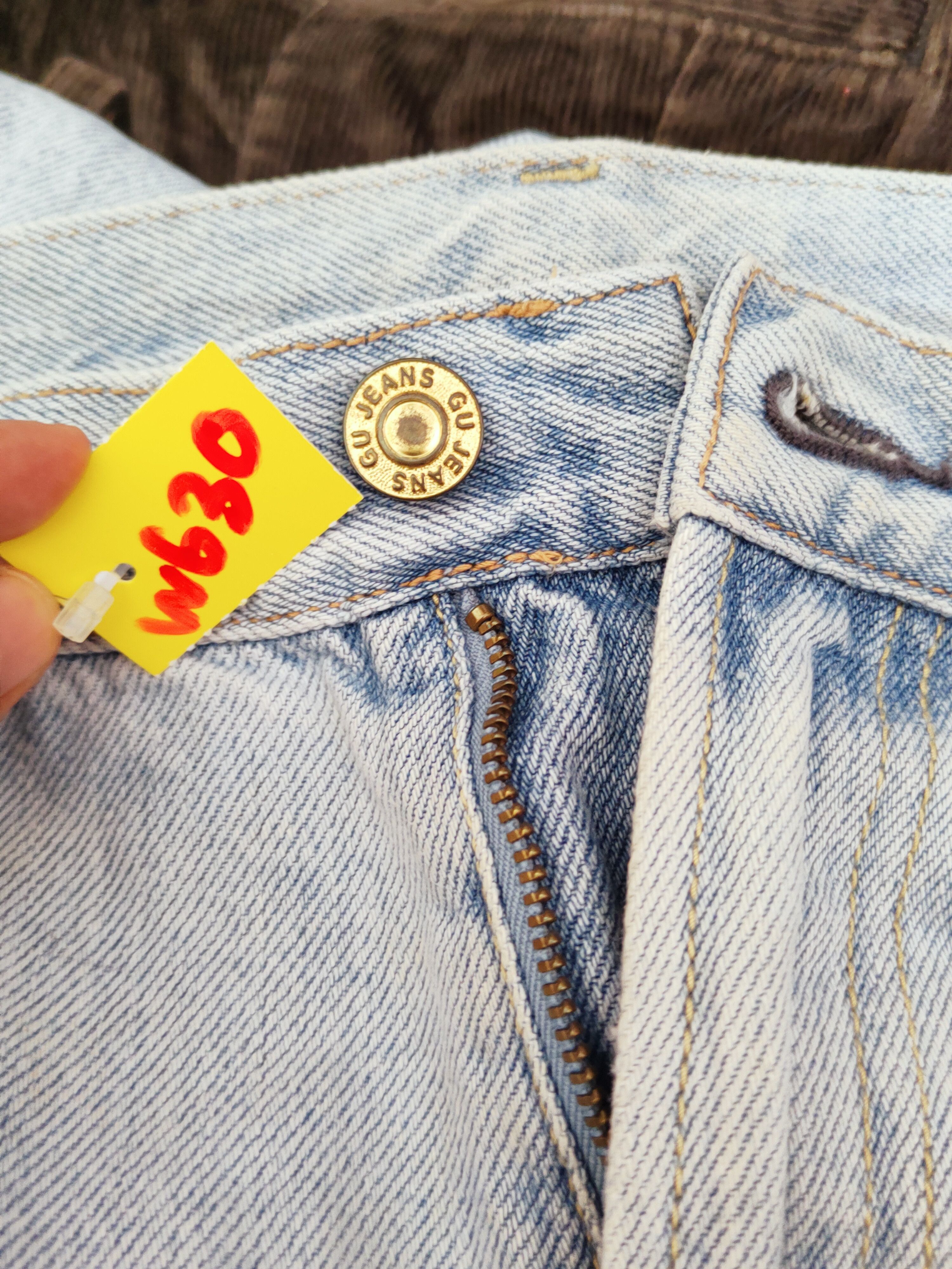 GU GU japan Blue Distressed Ripped Jeans #W630 Size US 33 - 14 Thumbnail