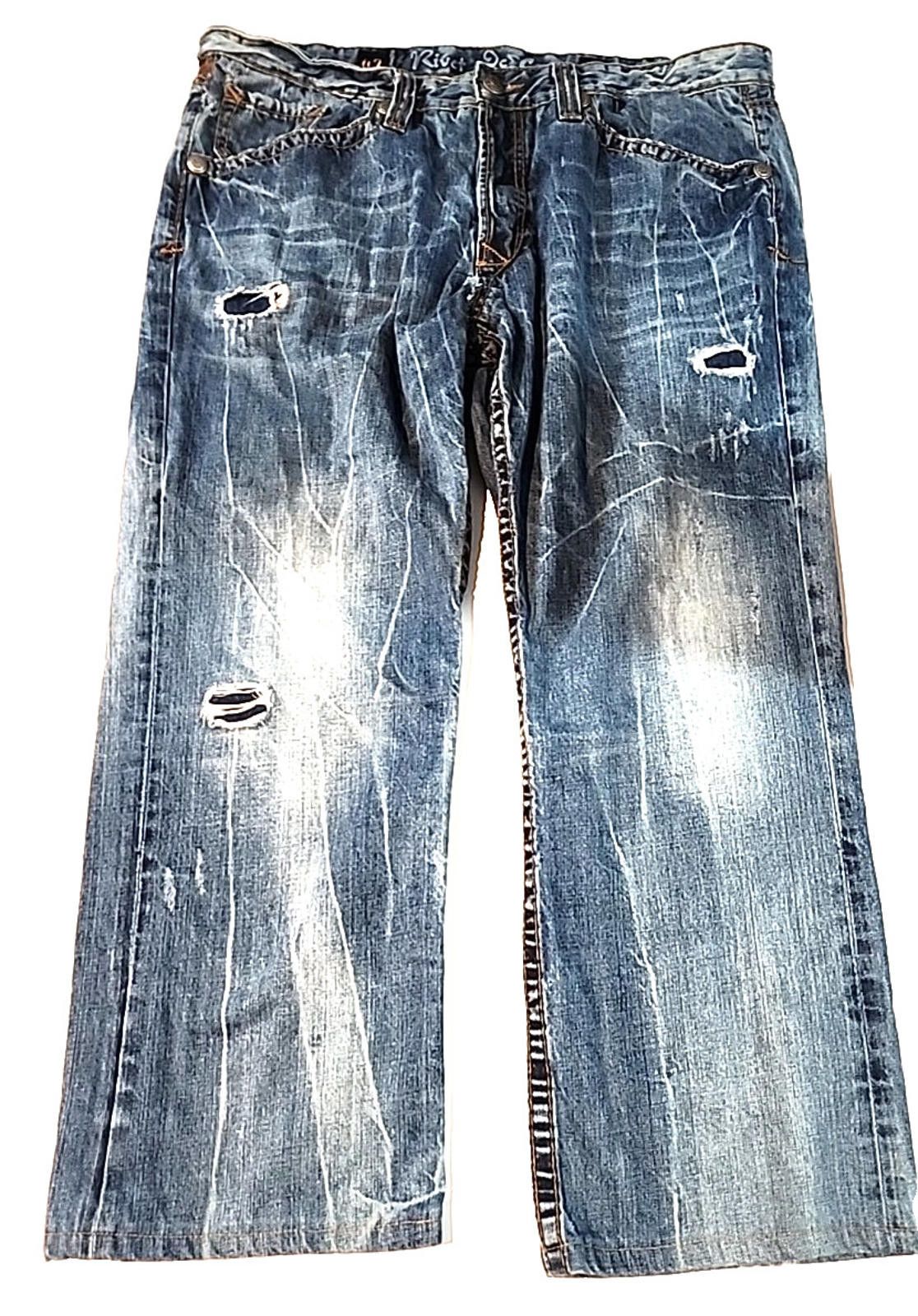 Other Rivet De Cru Big Baggy Jeans Distressed USA Actual 40W x 32L Size US 40 / EU 56 - 1 Thumbnail