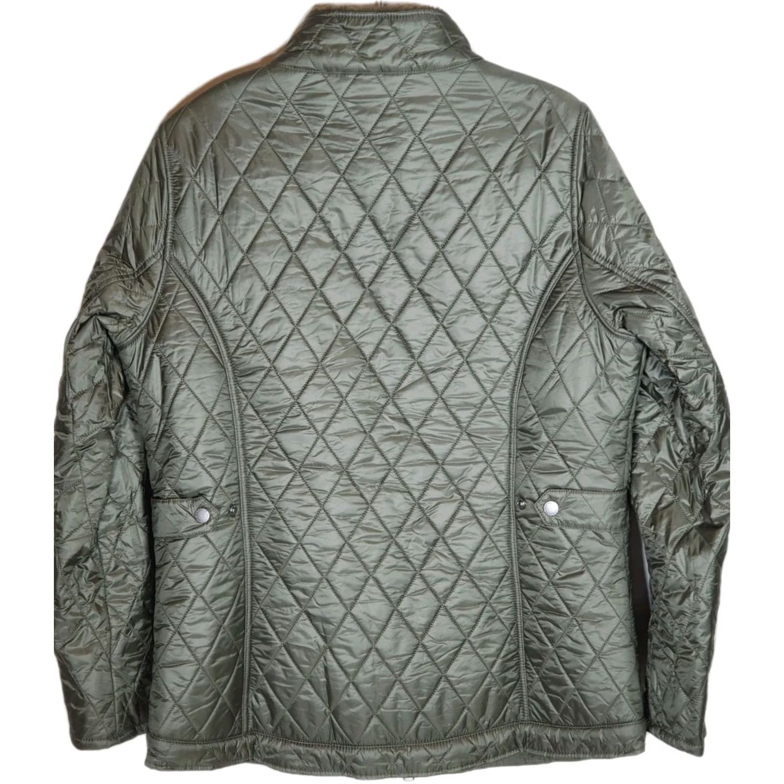 Barbour Barbour Filey Diamond Quilted Jacket Fleece Lining Olive Green Women's US 12 Size XL / US 12-14 / IT 48-50 - 3 Thumbnail