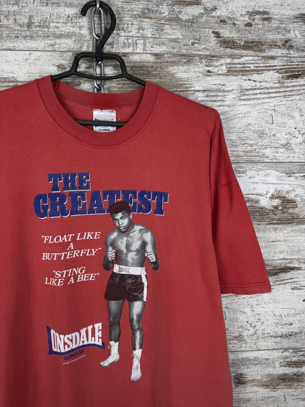 Lonsdale × Vintage Mens Vintage Lonsdale Muhammad Ali T-shirt 1997 tee rare Size US XL / EU 56 / 4 - 2 Thumbnail