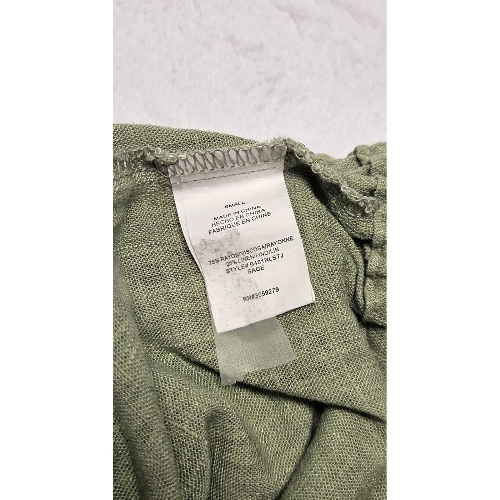 Olive Thread & Supply Pants Wide Leg Linen Rayon Olive Green Small Belted Tie Belt Casual Womens S Size 28" / US 6 / IT 42 - 6 Thumbnail