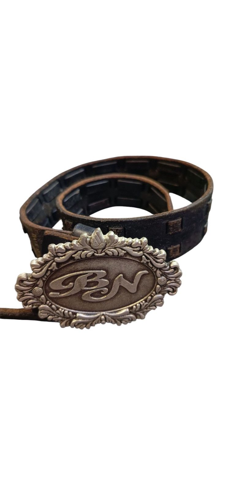 Genuine Leather 🔥🔥 Vintage Rough Back Number Leather Belt Size ONE SIZE - 1 Thumbnail