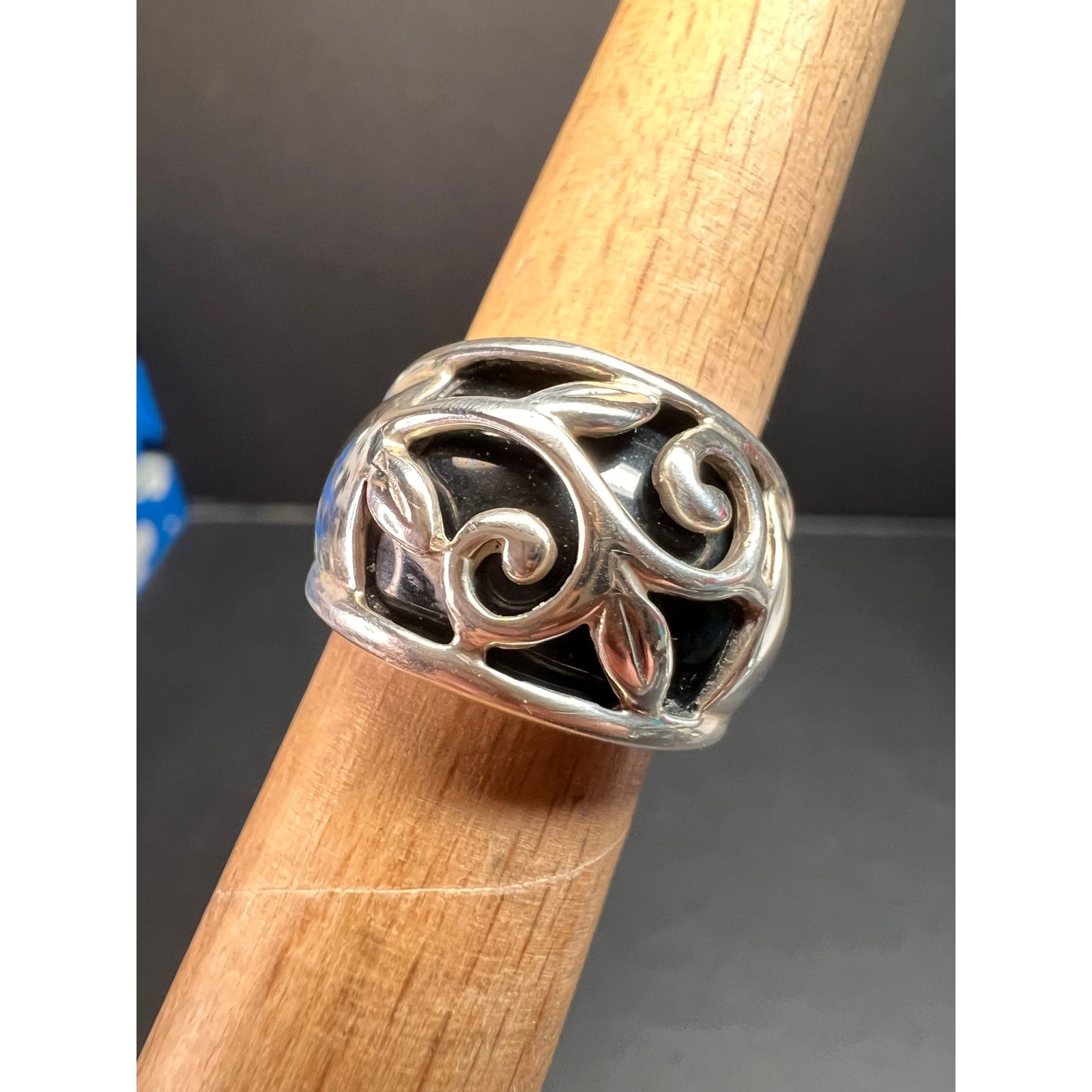 Other Vintage sterling silver black onyx ring size 5 Size ONE SIZE - 1 Thumbnail