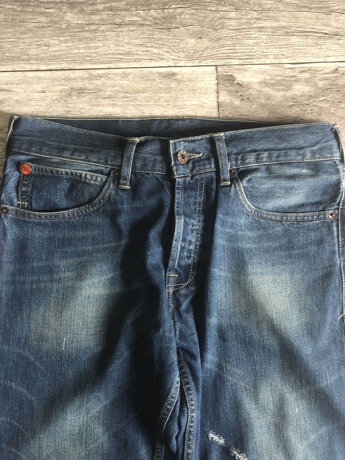 Evisu × Puma Sick Evisu x Puma denim blue jeans mint seagull Size US 32 / EU 48 - 5 Thumbnail