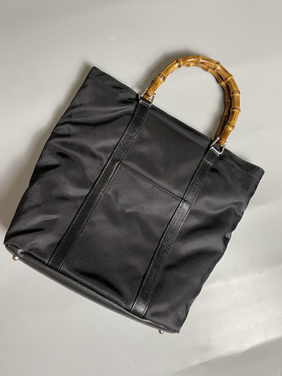 Gucci- Tom Ford vintage bamboo nylon handbag