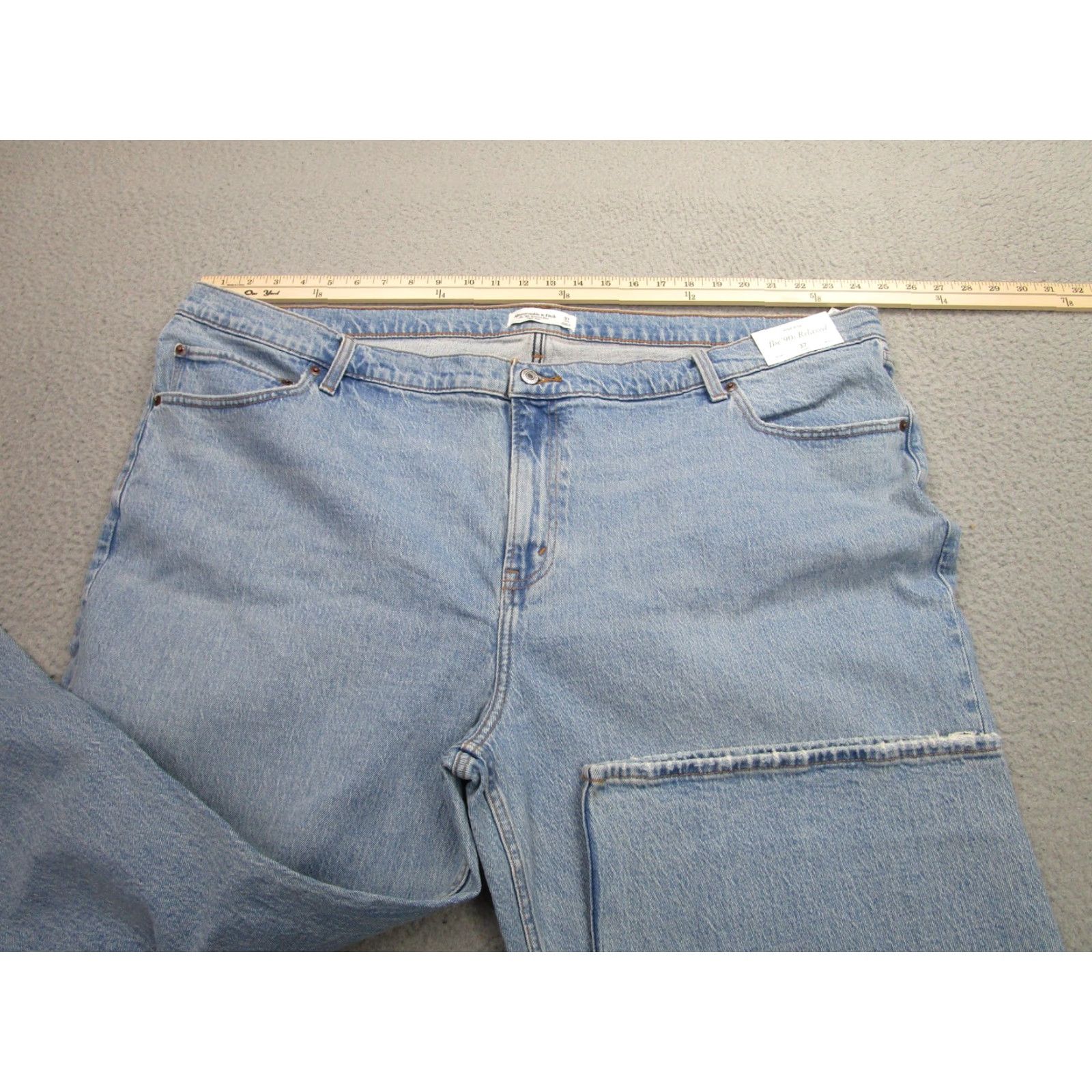 Abercrombie & Fitch Abercrombie & Fitch Jeans Women 24 Regular Long High Rise Blue 90s Relaxed Style Size 42" / US 20 - 3 Thumbnail