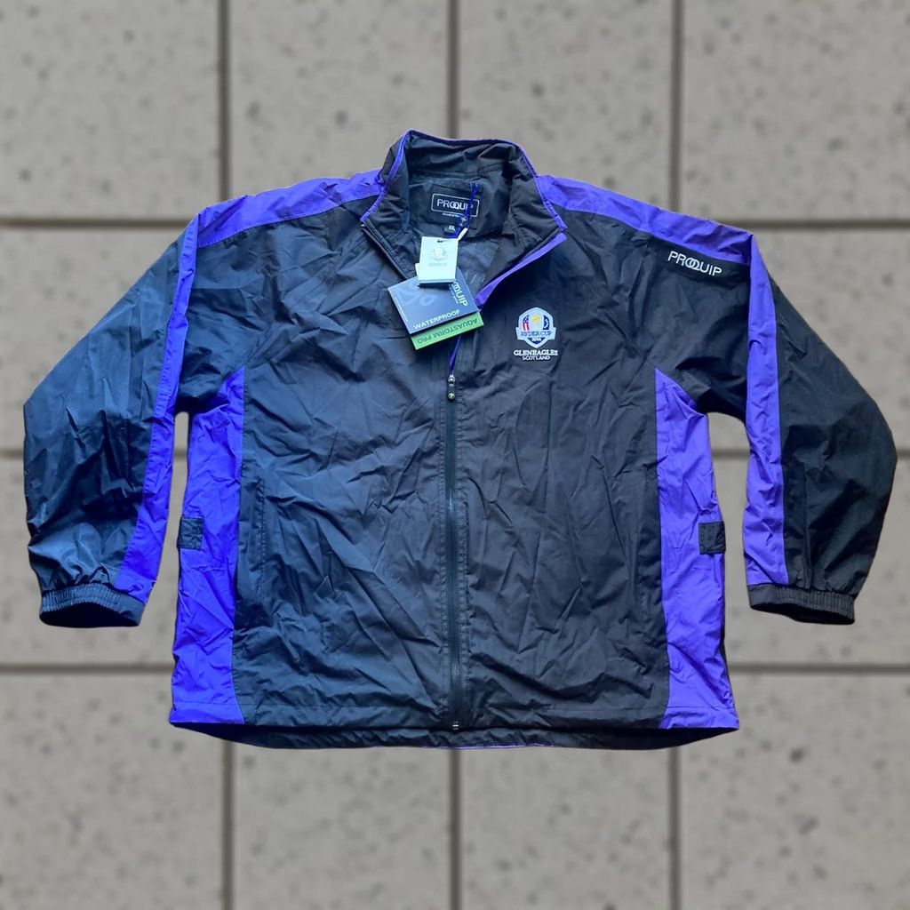Vintage VINTAGE ProQuip Ryder Cup Jacket Mens 2XL Black Waterproof Windbreaker Golf Retro Logo 2014 Scotland Size US XXL / EU 58 / 5 - 1 Thumbnail