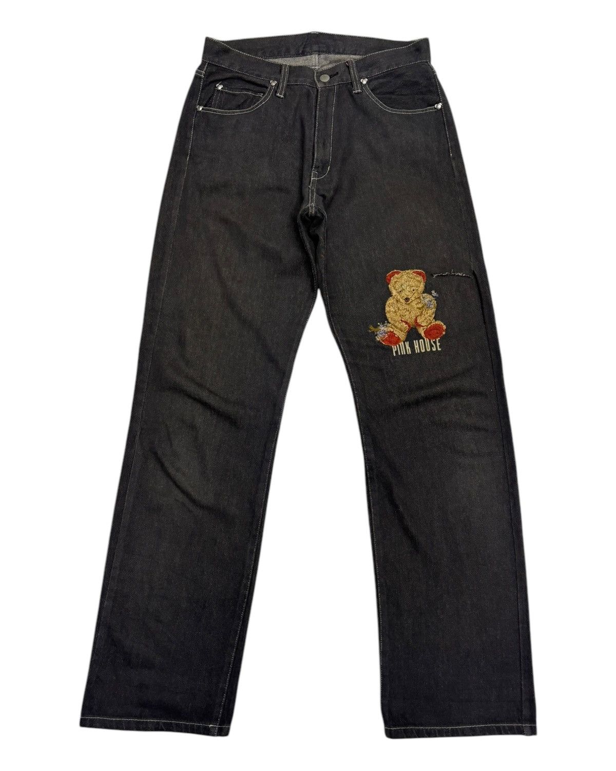 Helmut Lang 🔥PINK HOUSE BLACK JEANS DISTRESSED DENIM Size US 30 / EU 46 - 7 Thumbnail