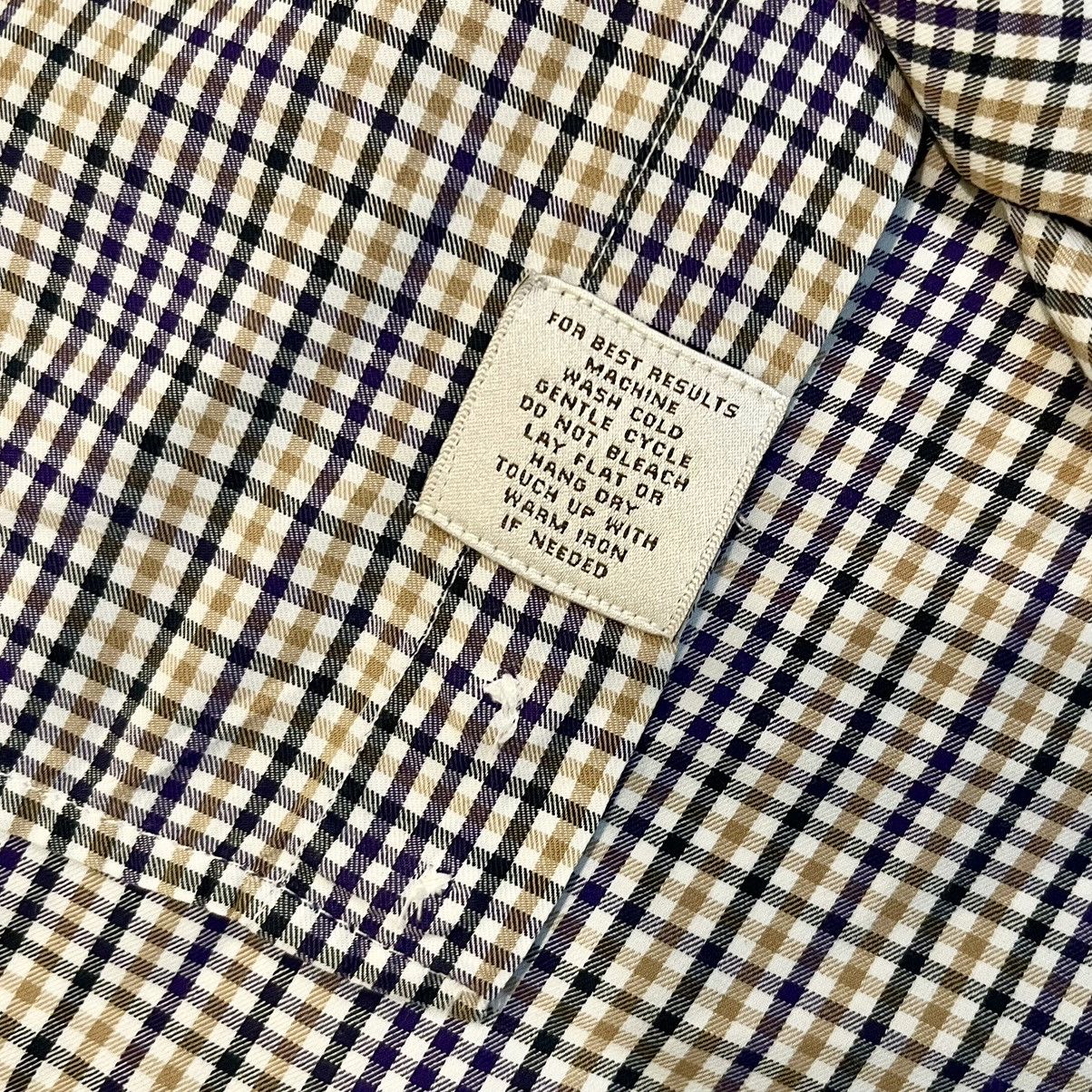 Peter Millar Peter Millar XL Button-Down Shirt Purple Tan Black Plaid Size US XL / EU 56 / 4 - 7 Thumbnail