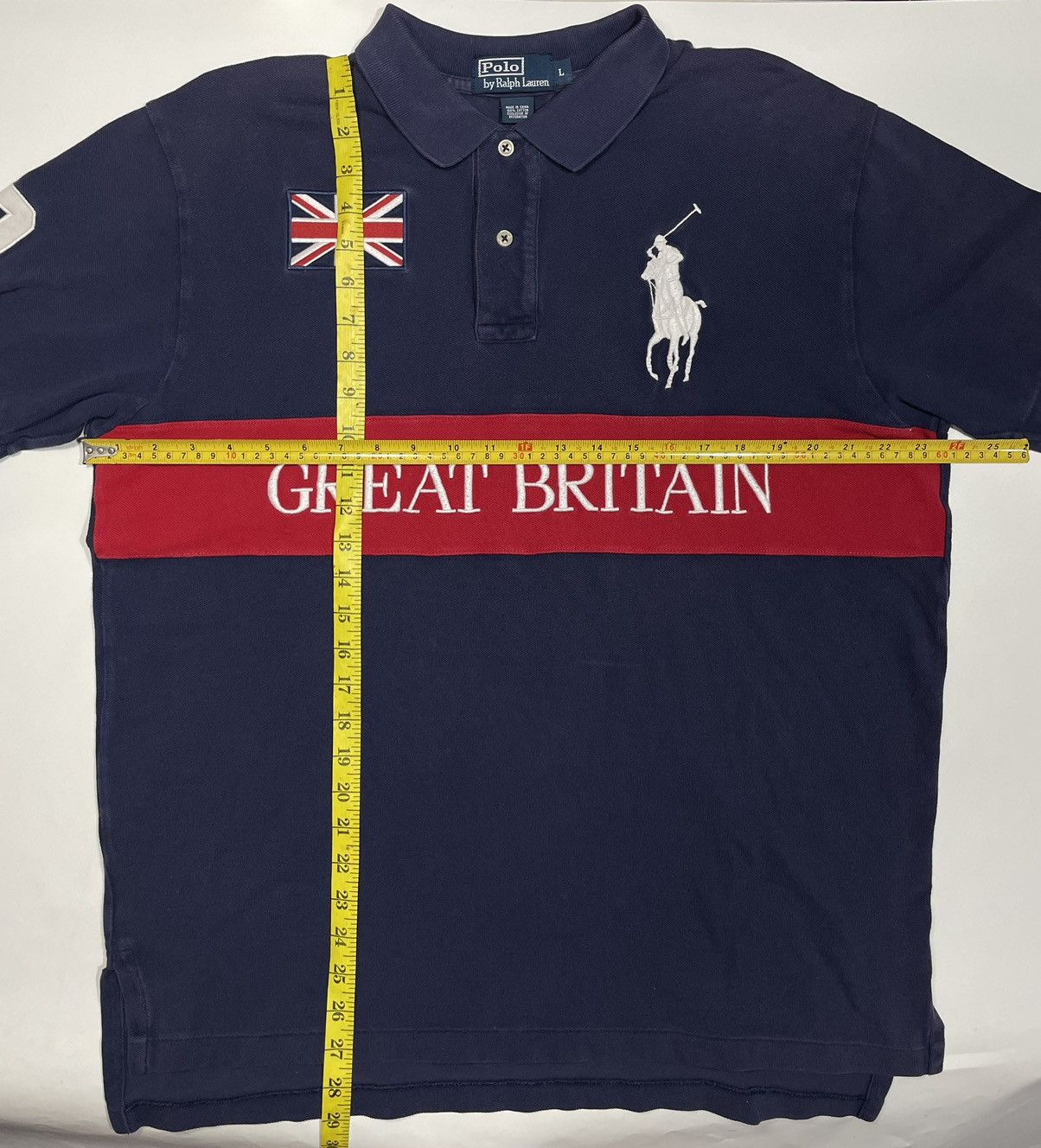 Vintage Vintage Polo Ralph Lauren Great Britain Big pony logo Size US L / EU 52-54 / 3 - 8 Thumbnail