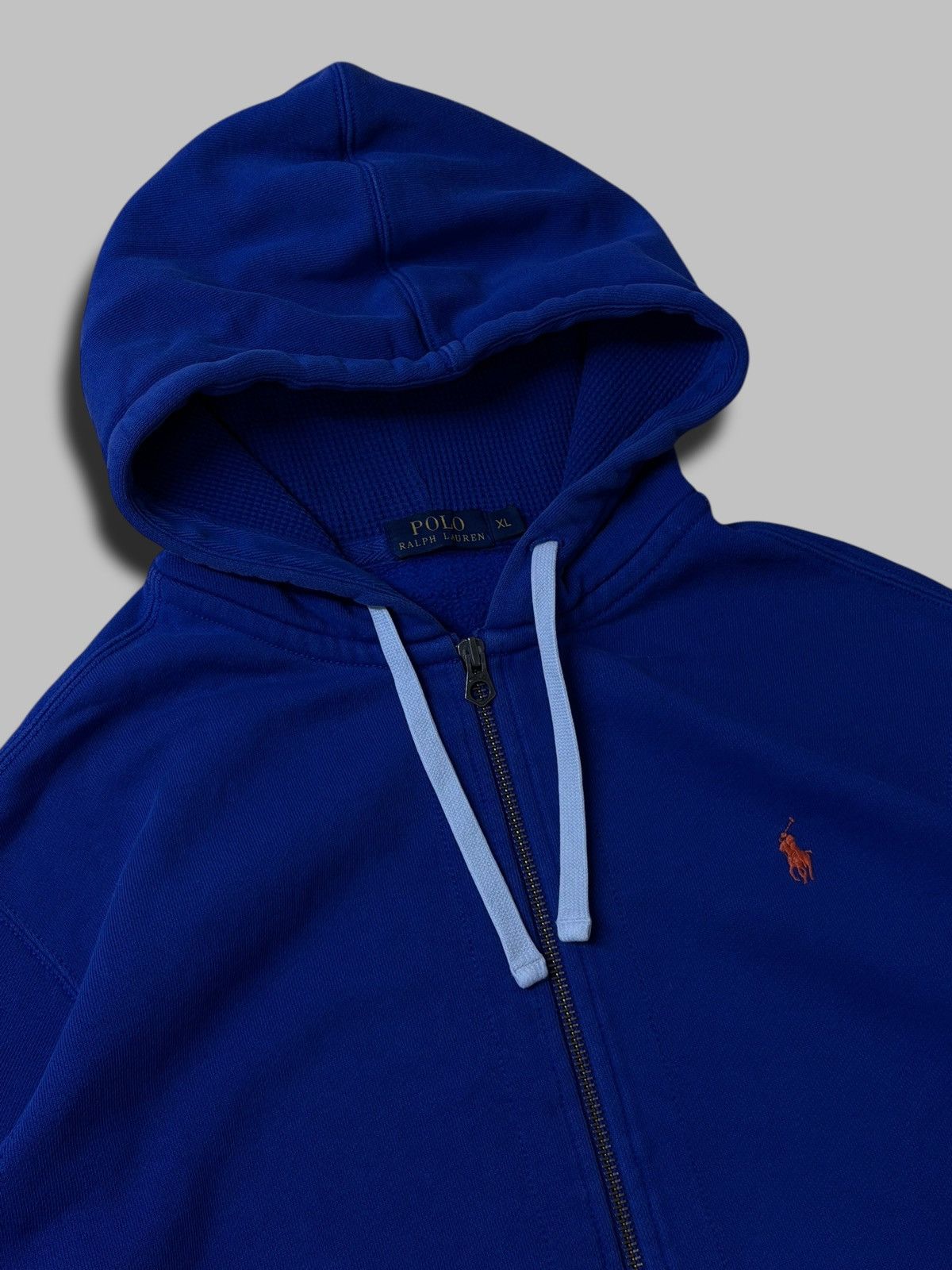 Polo Ralph Lauren Vintage Polo Ralph Lauren Zip Up Hoodie Royal Blue Size US XL / EU 56 / 4 - 3 Thumbnail