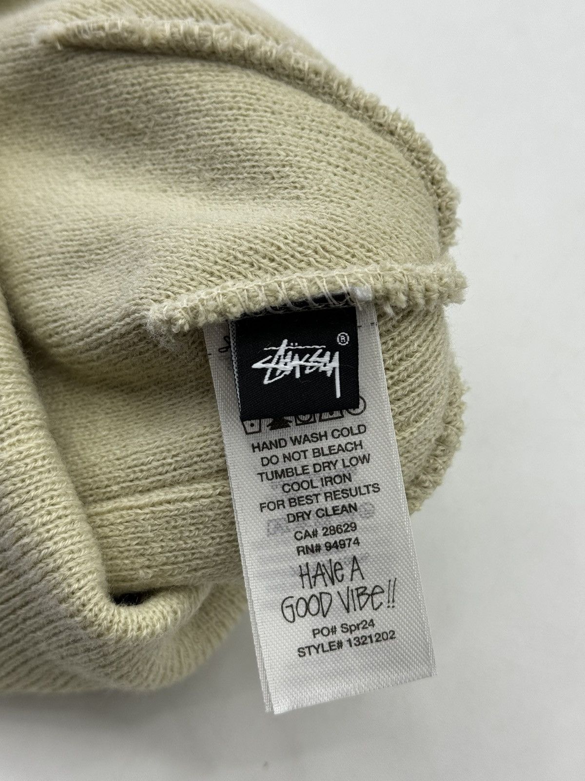 Stussy Stussy Stitch Logo Skullcap Beanie Sand Size ONE SIZE - 3 Thumbnail