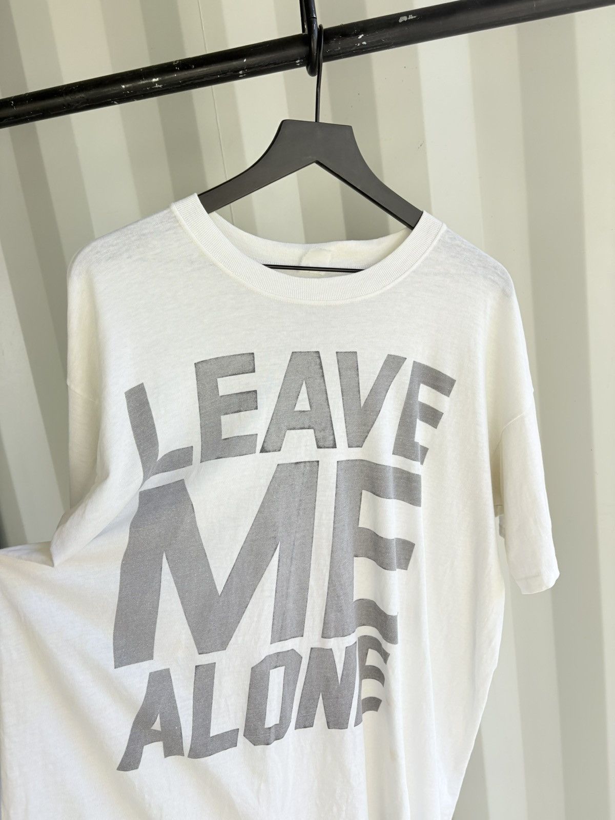 Vintage Vintage Leave Me Alone Shirt Faded Distressed Grunge Band Size US XL / EU 56 / 4 - 2 Thumbnail