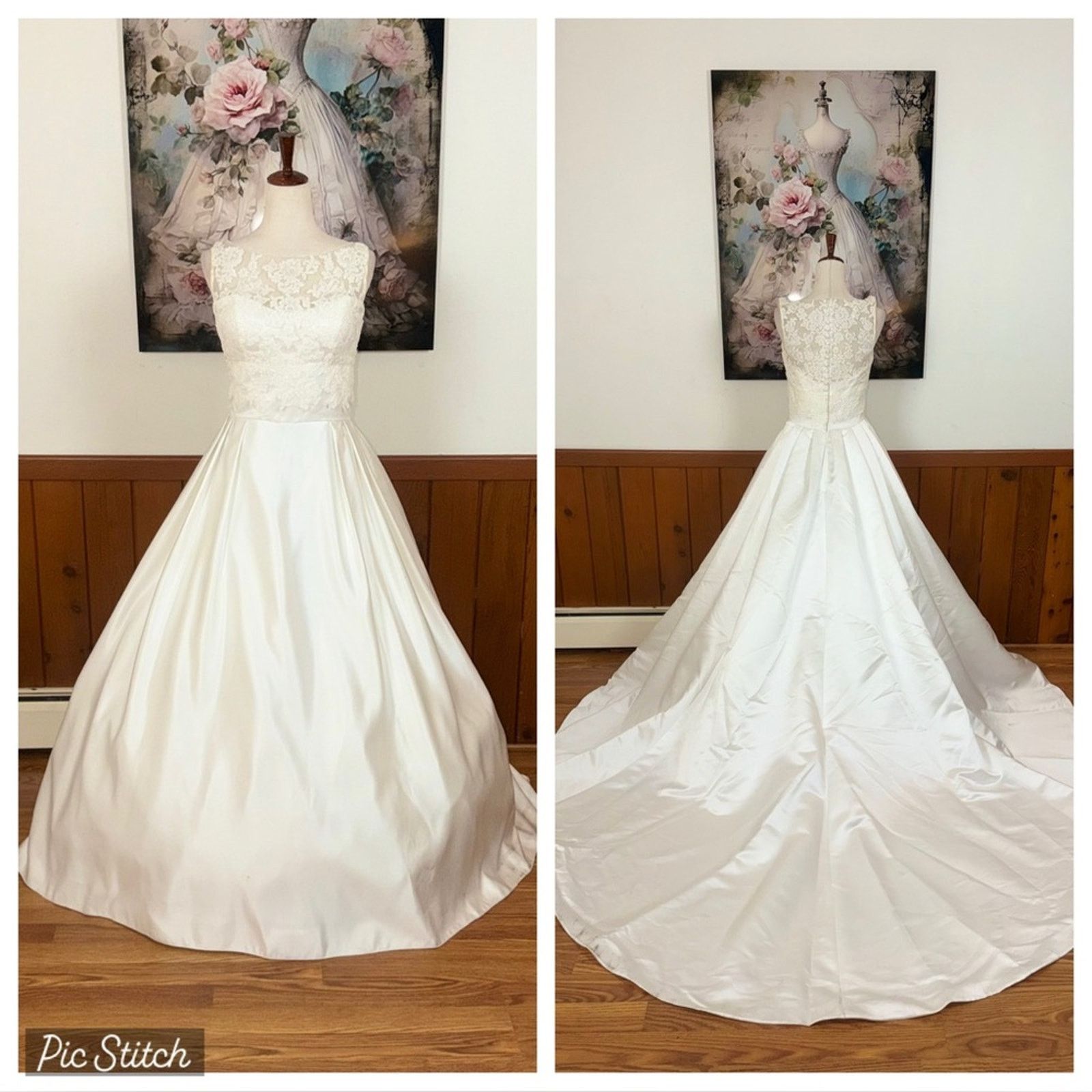 Other Stunning Liz Fields LO-VE-LA Satin Wedding Gown Size L / US 10 / IT 46 - 1 Thumbnail