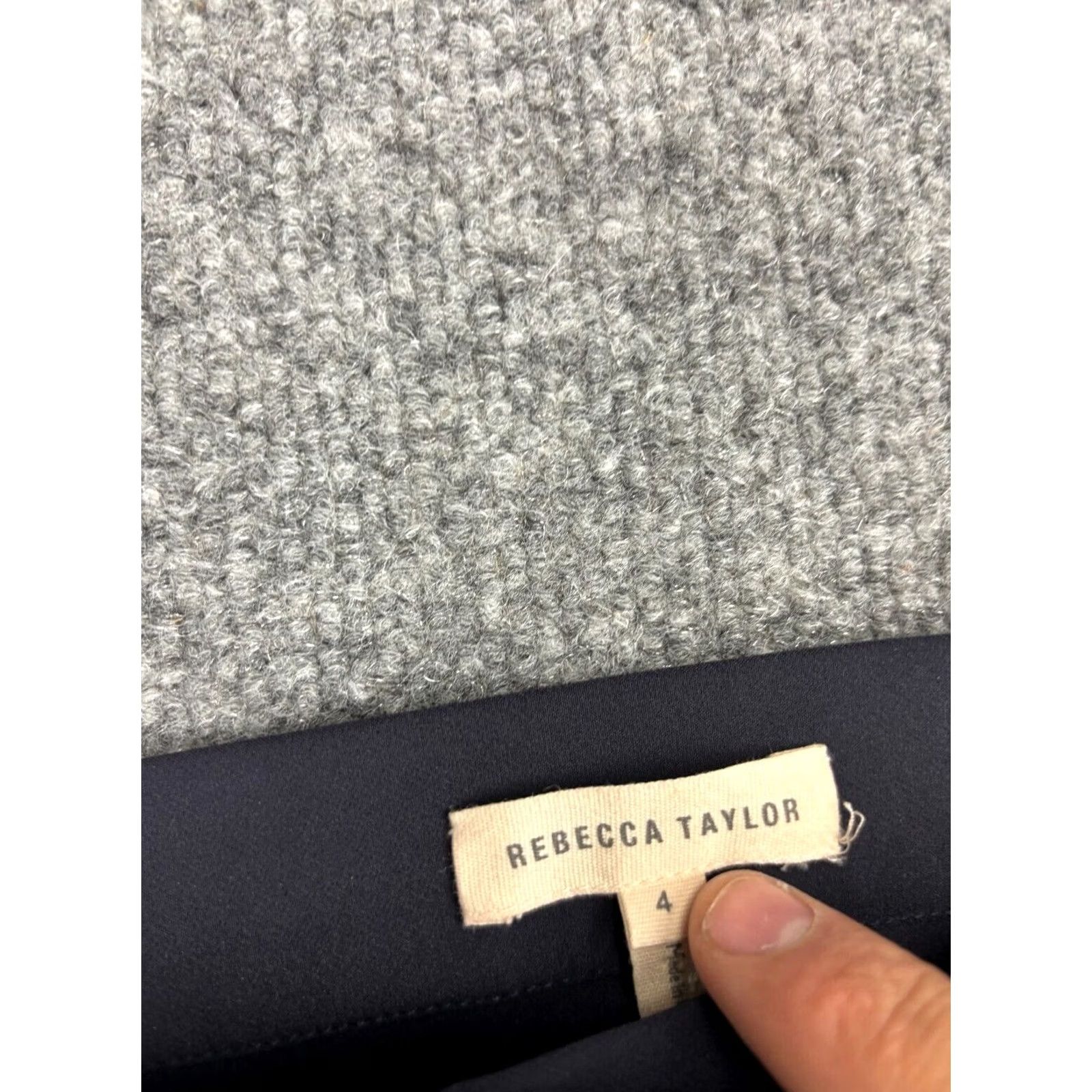 Rebecca Taylor Rebecca Taylor Ava Slim Leg Techno Pants Womens 4 Navy Blue Textured Side Trim Pants Women Slim Ankle Size 27" / US 4 / IT 40 - 2 Thumbnail