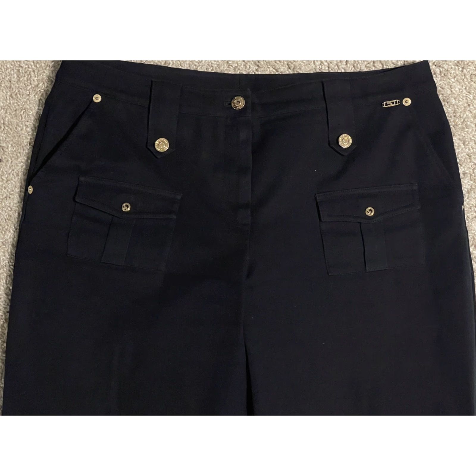 Essentials VINTAGE St John Sport Essentials By Marie Gray Black Cargo Pants 35x30.5 Size Size 24" / US 00 / IT 34 - 2 Thumbnail