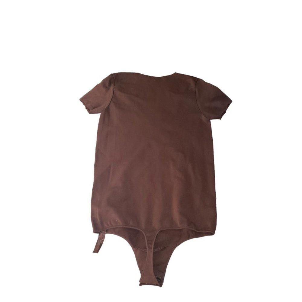 Designer CT633 Skims NWOT Essential Crew Neck Thong Bodysuit Cocoa Size XXS / US 00 / IT 34 - 2 Thumbnail