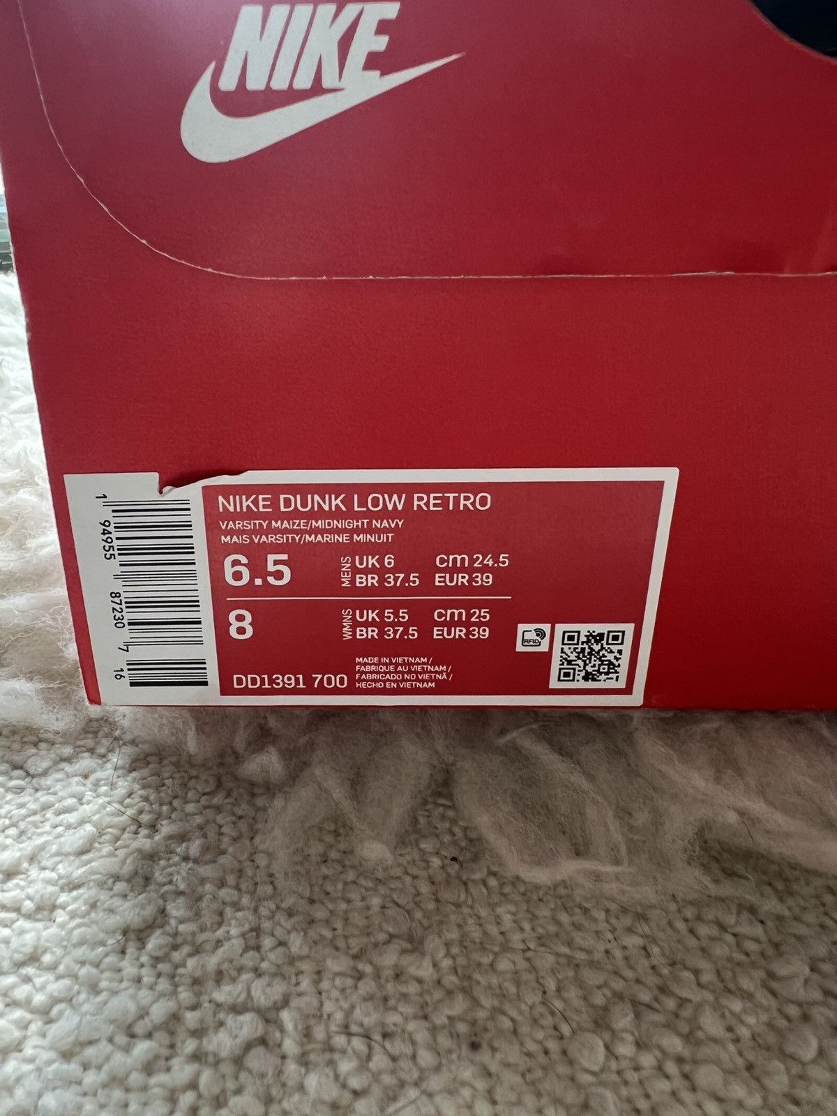 Nike Nike Dunk Low Michigan Size US 6.5 / EU 39-40 - 7 Thumbnail