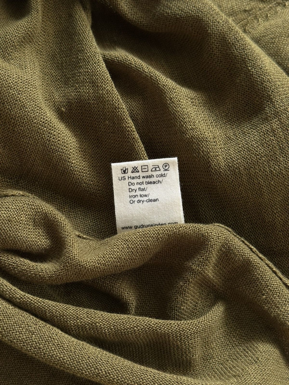 Gudrun Sjoden Gudrun Sjoden 100% wool avant garde khaki tunic sweater Size S / US 4 / IT 40 - 7 Thumbnail