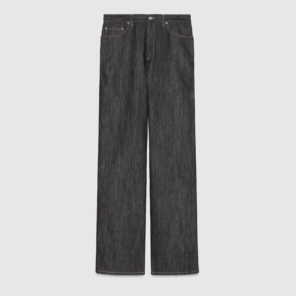 Gucci o1s1wg110125 Denim Pant With Jacquard Detail in Indigo Size US 34 / EU 50 - 1 Thumbnail