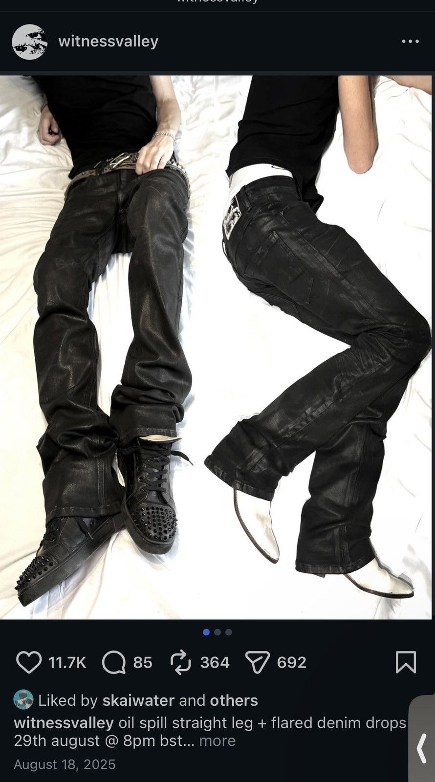 Other Myuglyfantasy Waxed Flared Denim | Grailed